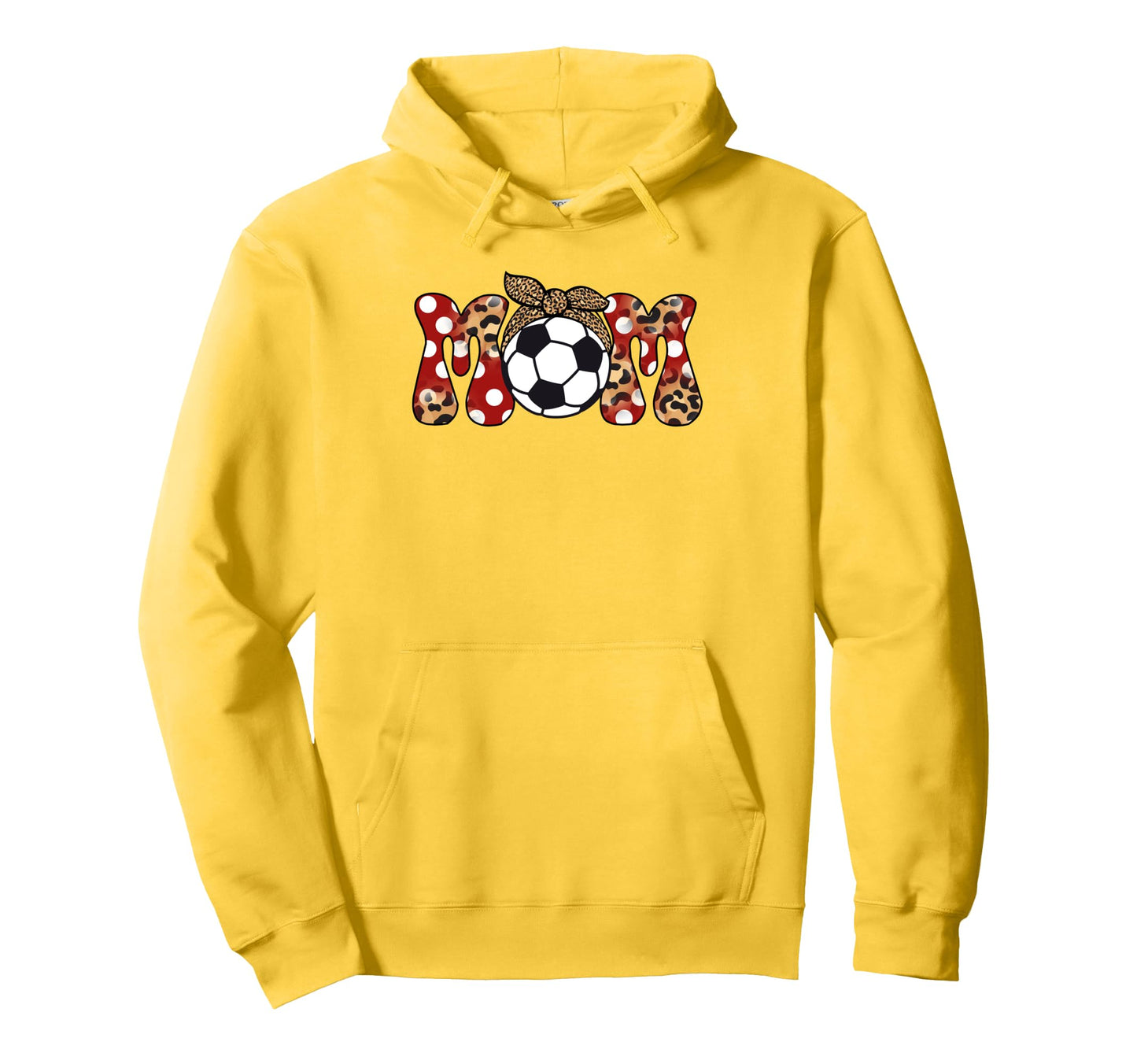 Soccer Mom Red Cheetah Leopard Soccer Hoodie - Custom Art Print for Adults - T-Shirt, Sweatshirt, Hoodie