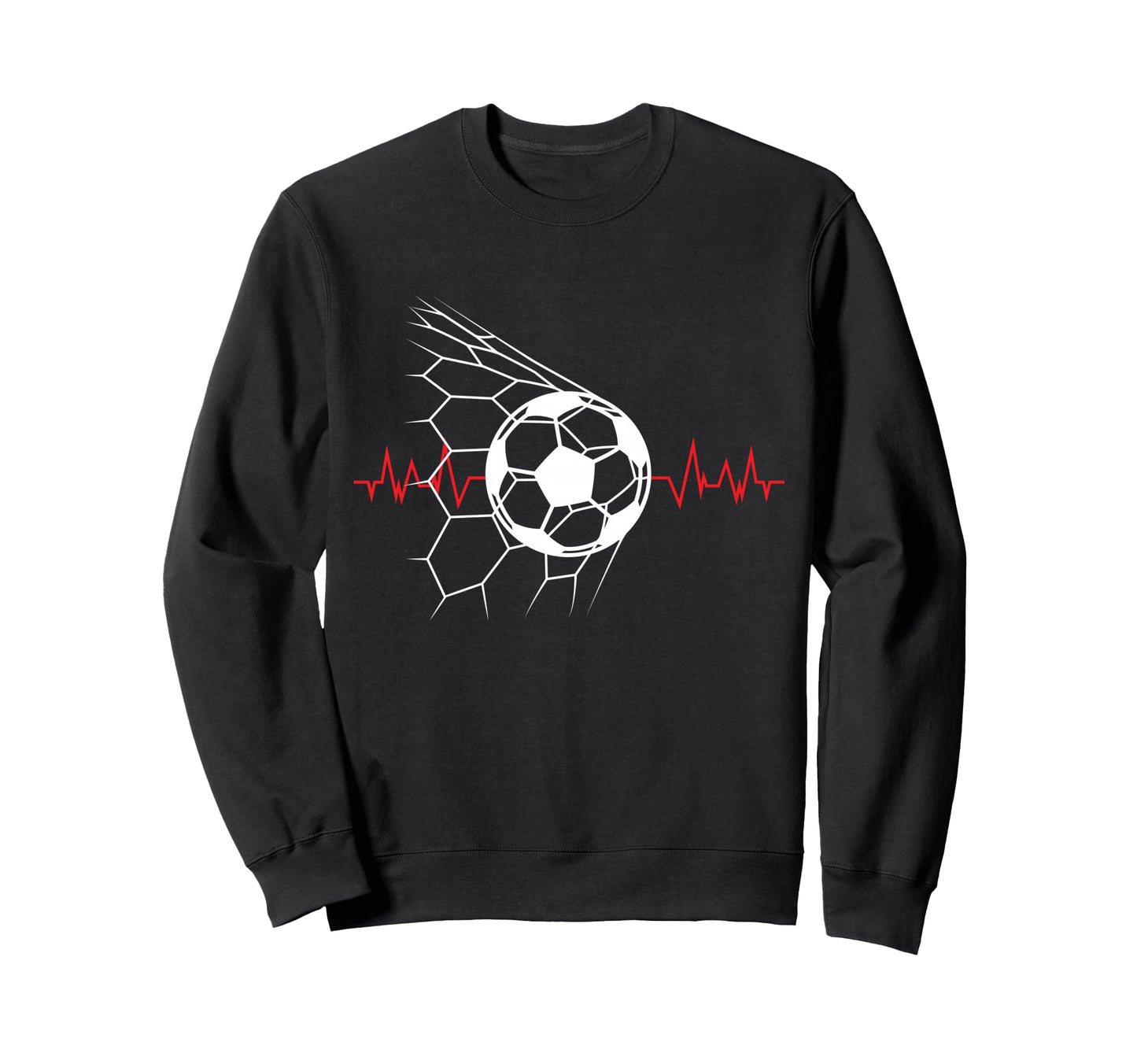 Soccer Ball Heartbeat Players And Sweatshirt - Unique Graphic Unisex - T-Shirt, Sweatshirt, Hoodie