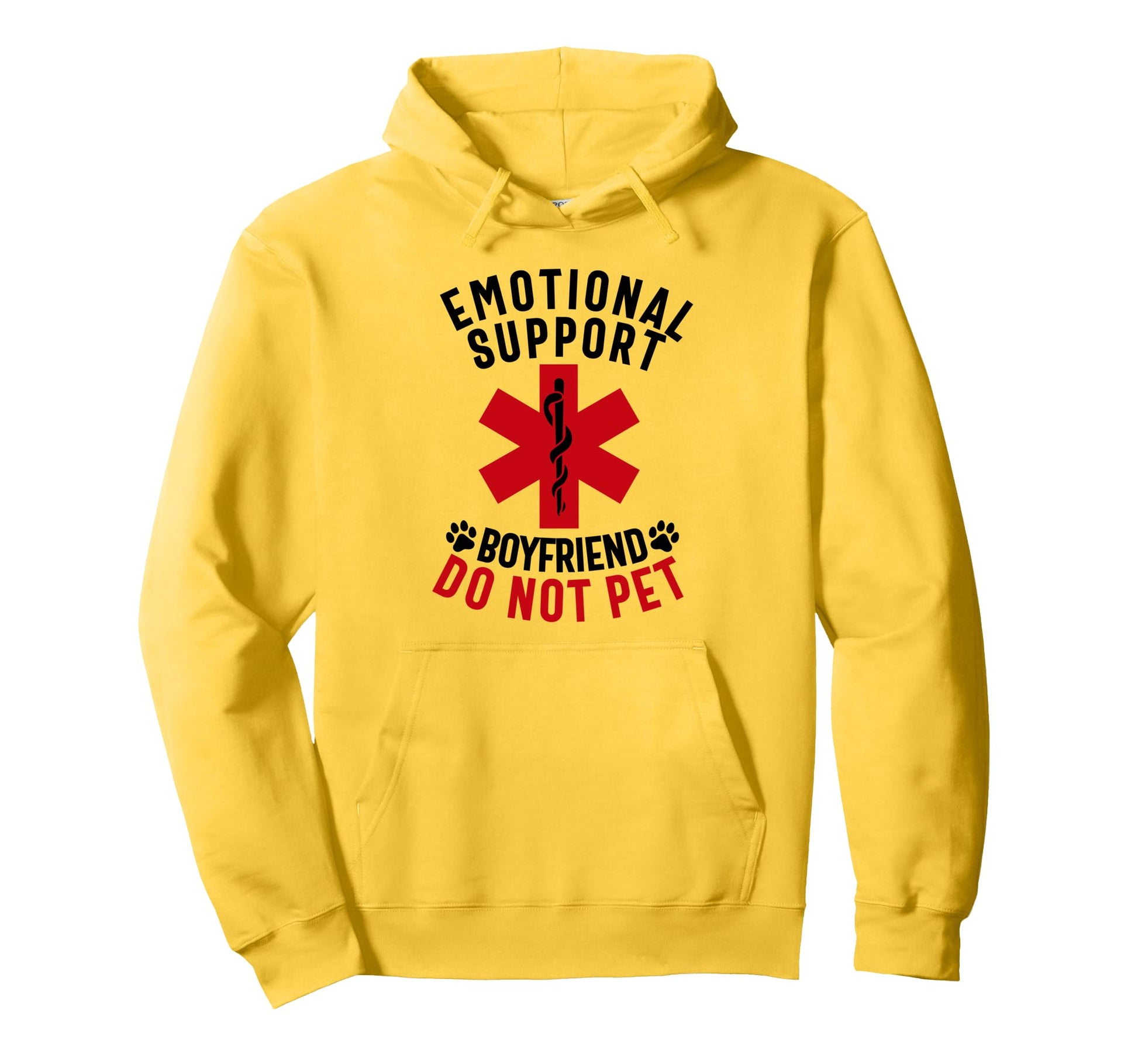 Emotional Support Boyfriend Do Not Pet Hoodie - Minimalist Print Unisex - T-Shirt, Sweatshirt, Hoodie