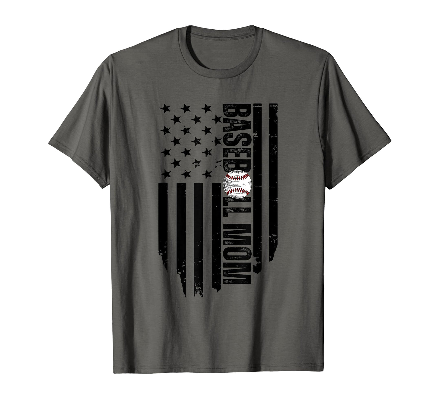 Baseball Mom Usa Flag Baseball Mama T-Shirt - Novelty Apparel Men Women - T-Shirt, Sweatshirt, Hoodie