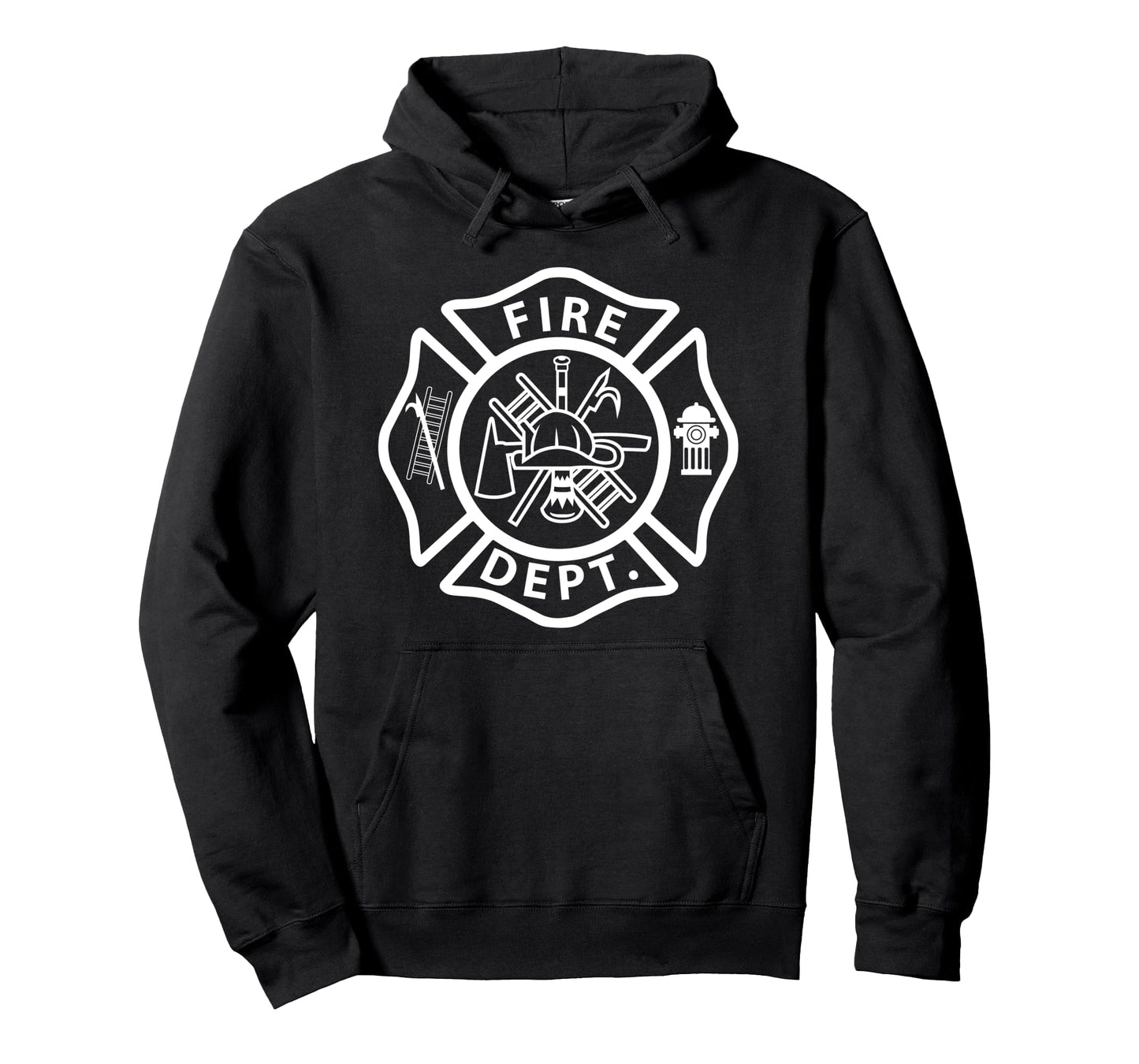 Fire Department Logo Uniform Fireman Hoodie - Novelty Apparel Men Women - T-Shirt, Sweatshirt, Hoodie
