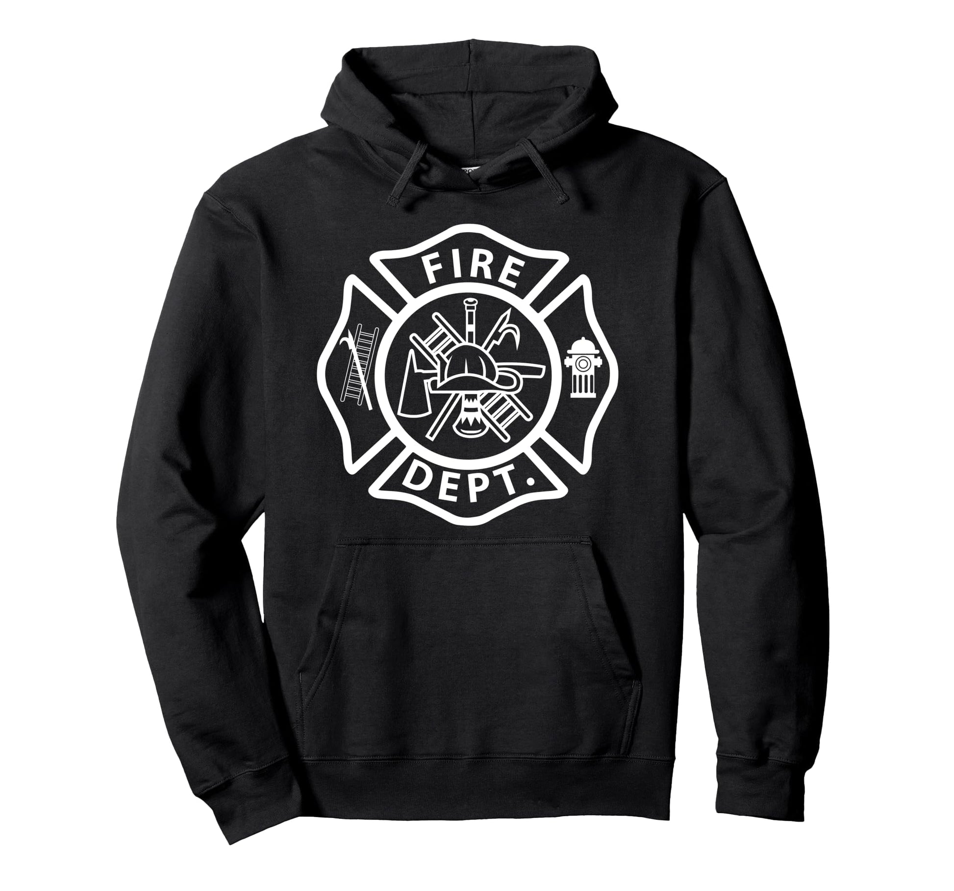 Fire Department Logo Uniform Fireman Hoodie - Novelty Apparel Men Women - T-Shirt, Sweatshirt, Hoodie