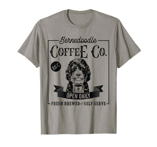 Bernedoodle Coffee Funny Dog Mom T-Shirt - Unique Graphic for Adults - T-Shirt, Sweatshirt, Hoodie