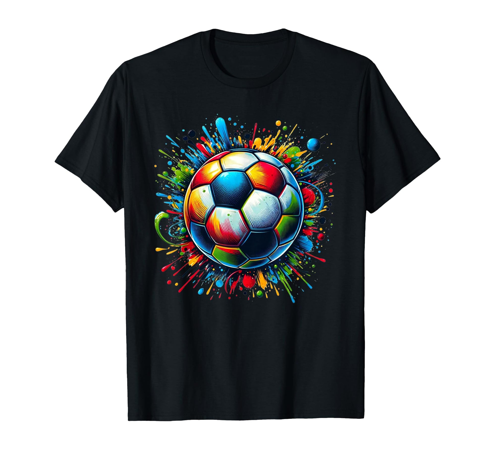 Soccer Ball Paint Splatter Soccer Player T-Shirt - Minimalist Print Unisex - T-Shirt, Sweatshirt, Hoodie