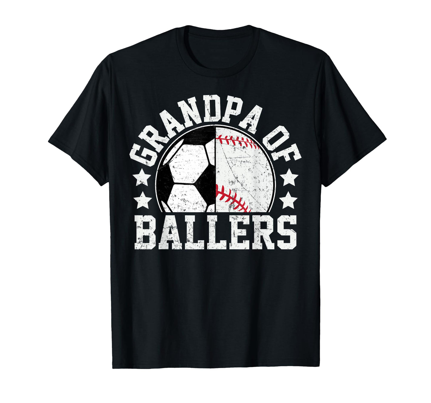 Grandpa Ballers Soccer Baseball T-Shirt - Fun Novelty Design Men Women - T-Shirt, Sweatshirt, Hoodie