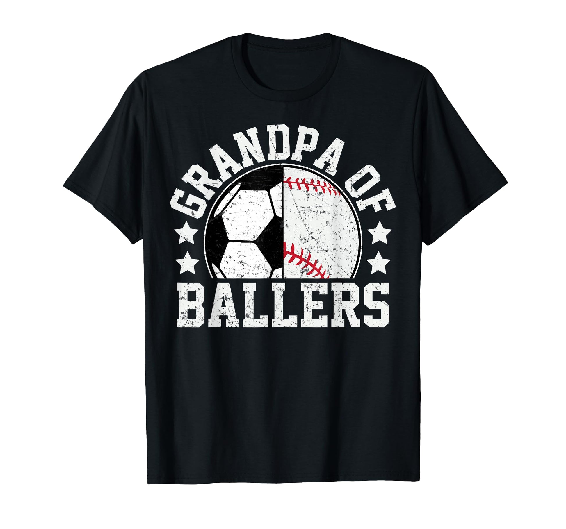 Grandpa Ballers Soccer Baseball T-Shirt - Fun Novelty Design Men Women - T-Shirt, Sweatshirt, Hoodie