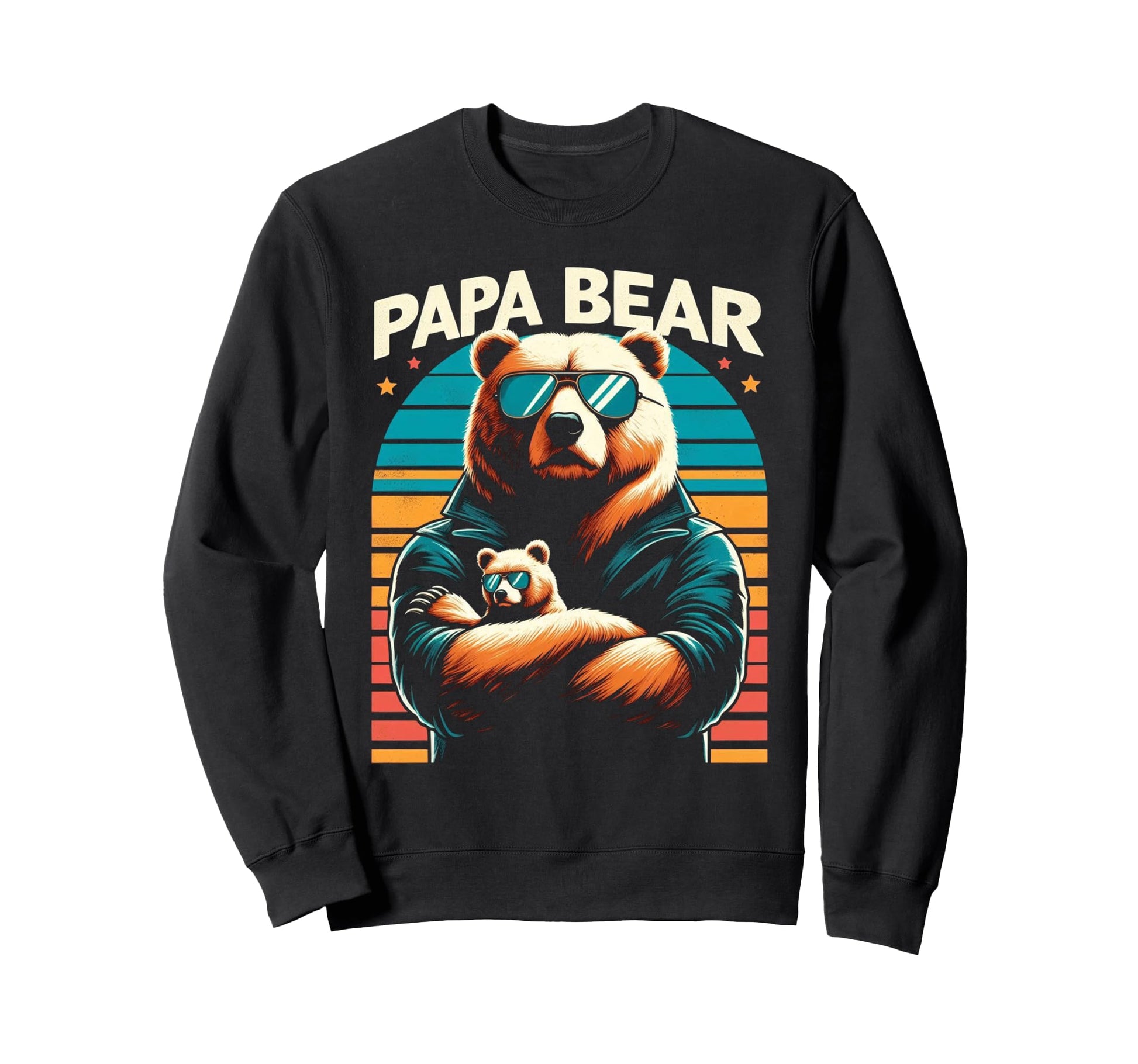 Papa Bear Funny Bears Animal Lover Dad Sweatshirt - Graphic Print Unisex - T-Shirt, Sweatshirt, Hoodie