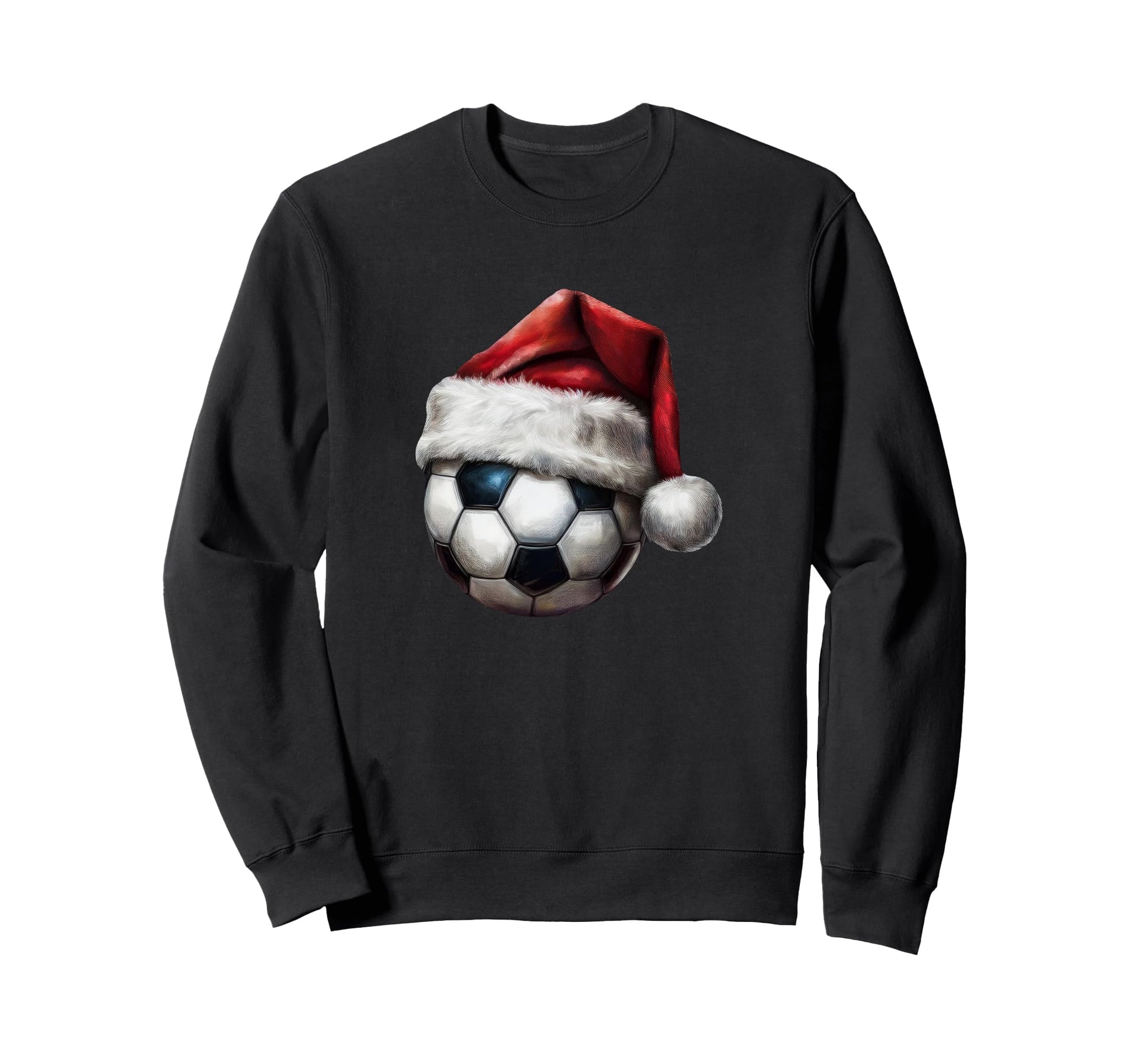 Soccer Ball Santa Hat Family Sweatshirt - Custom Art Print for Adults - T-Shirt, Sweatshirt, Hoodie