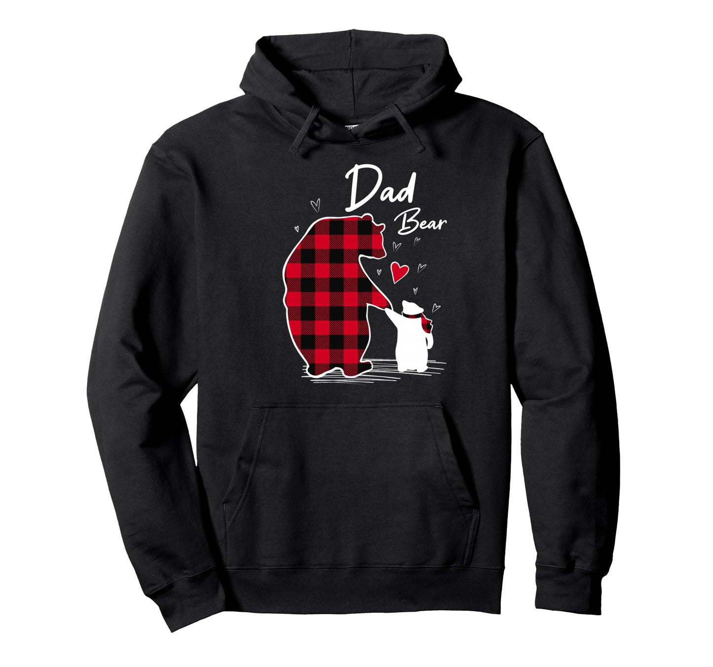 Dad Bear Pajama Red Buffalo Plaid Hoodie - Streetwear Style Unisex - T-Shirt, Sweatshirt, Hoodie