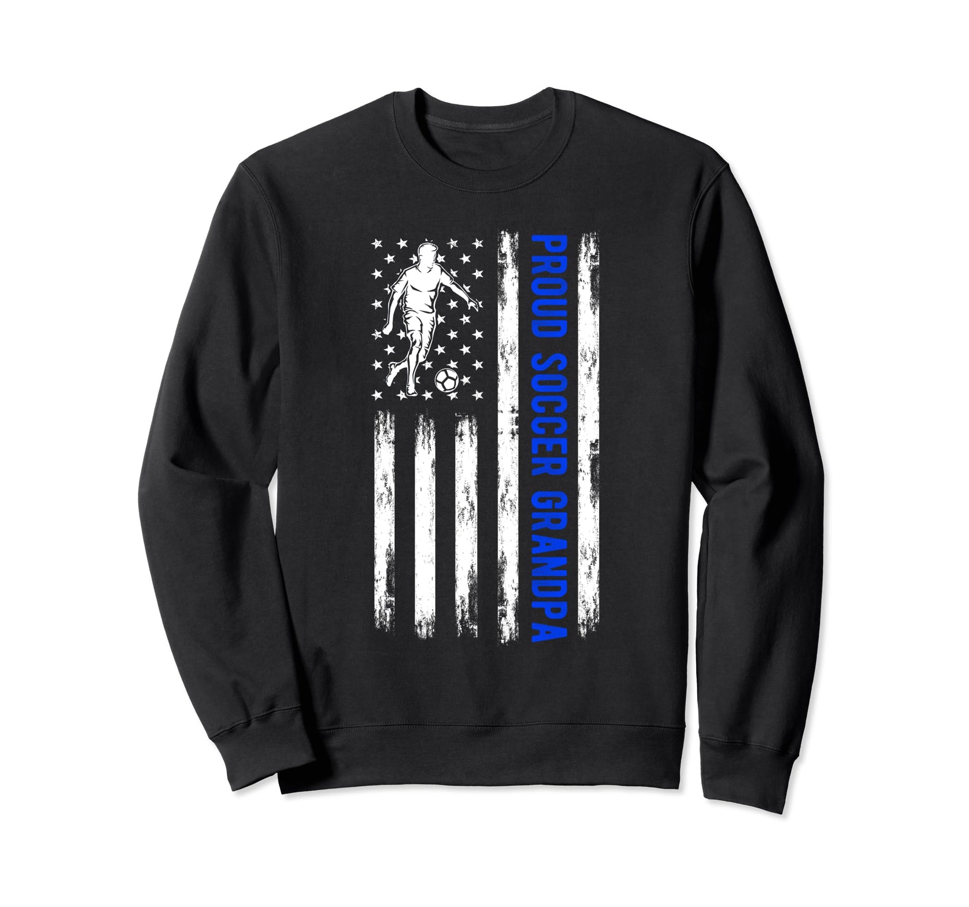 Proud Soccer Grandpa Usa Flag Sweatshirt - Aesthetic Graphic for Adults - T-Shirt, Sweatshirt, Hoodie