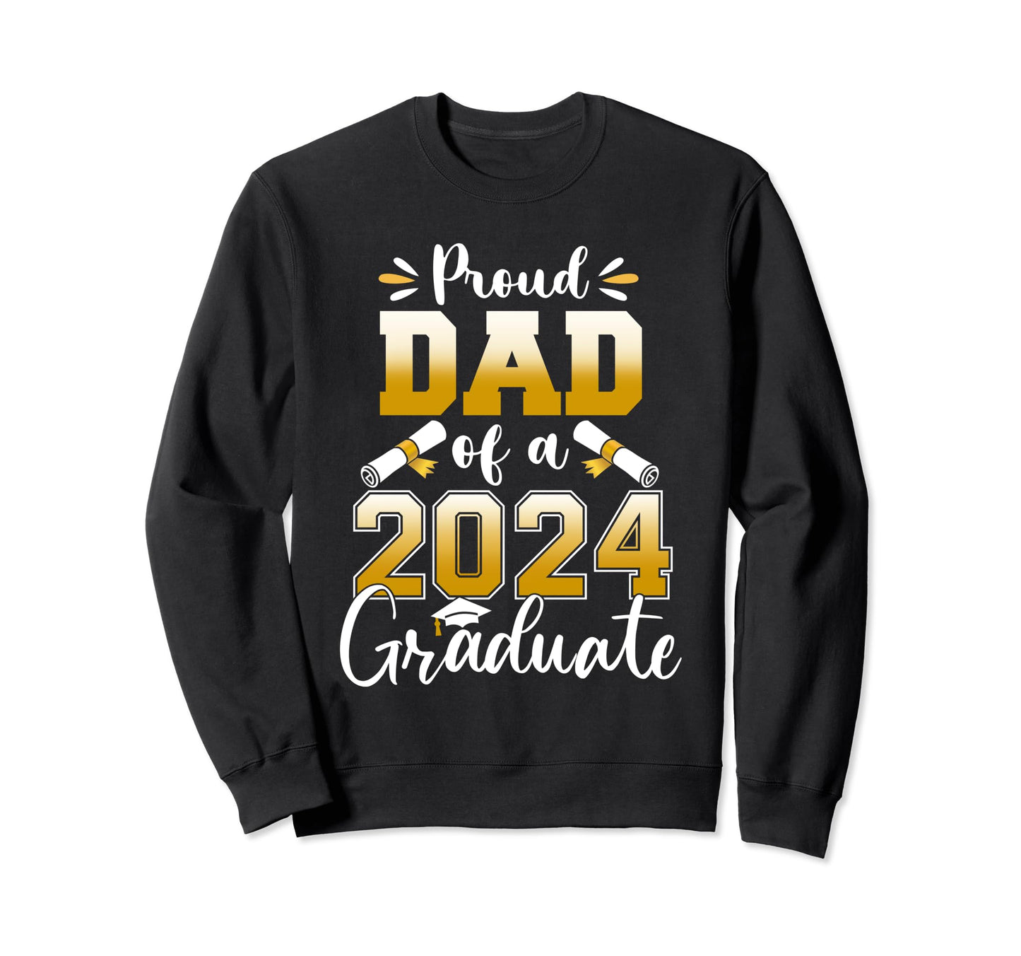 Daddy Senior 2024 Proud Dad Sweatshirt - Fun Novelty Design for Adults - T-Shirt, Sweatshirt, Hoodie