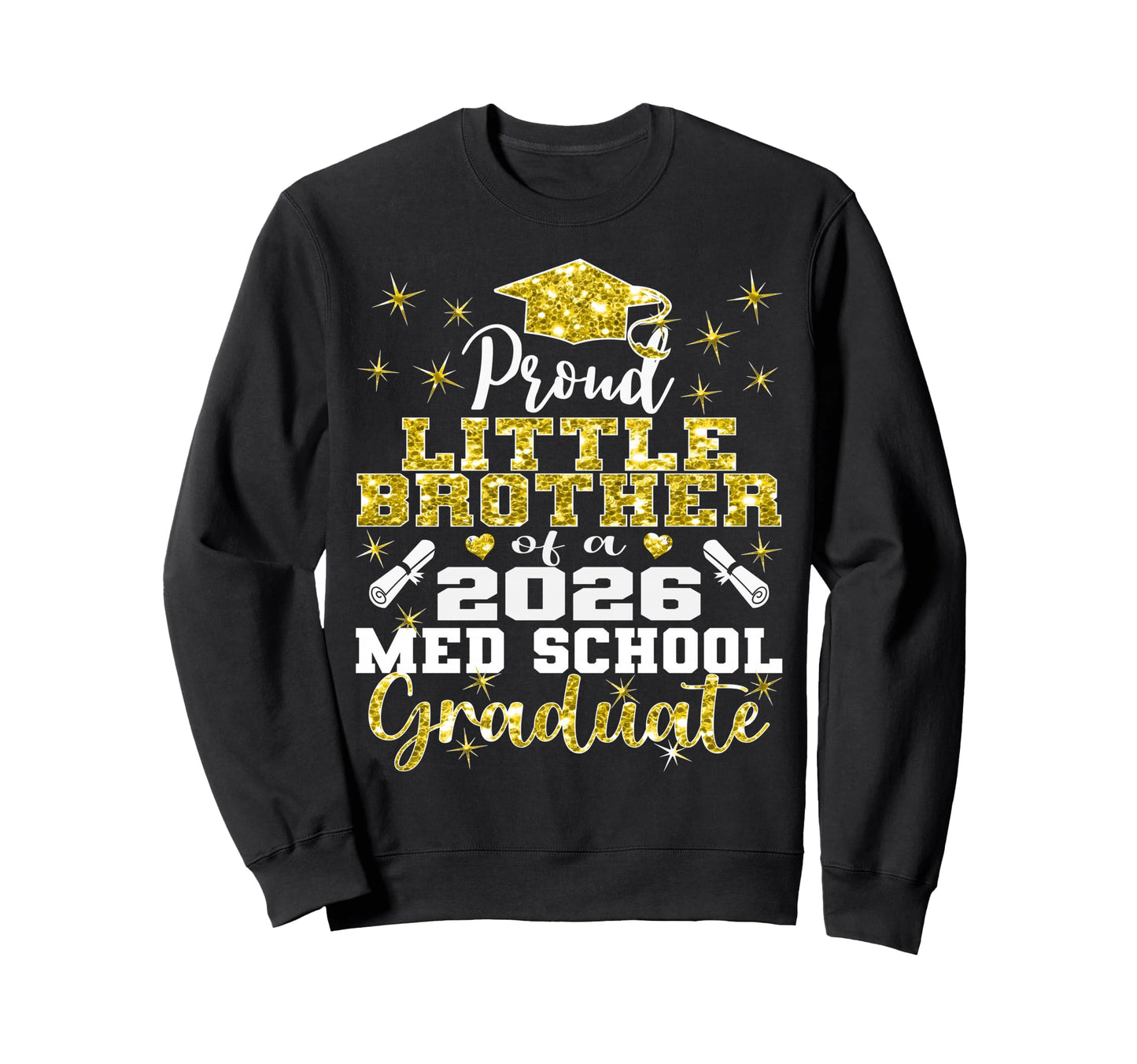 Proud Little Brother 2026 Class Sweatshirt - Minimalist Print Men Women - T-Shirt, Sweatshirt, Hoodie