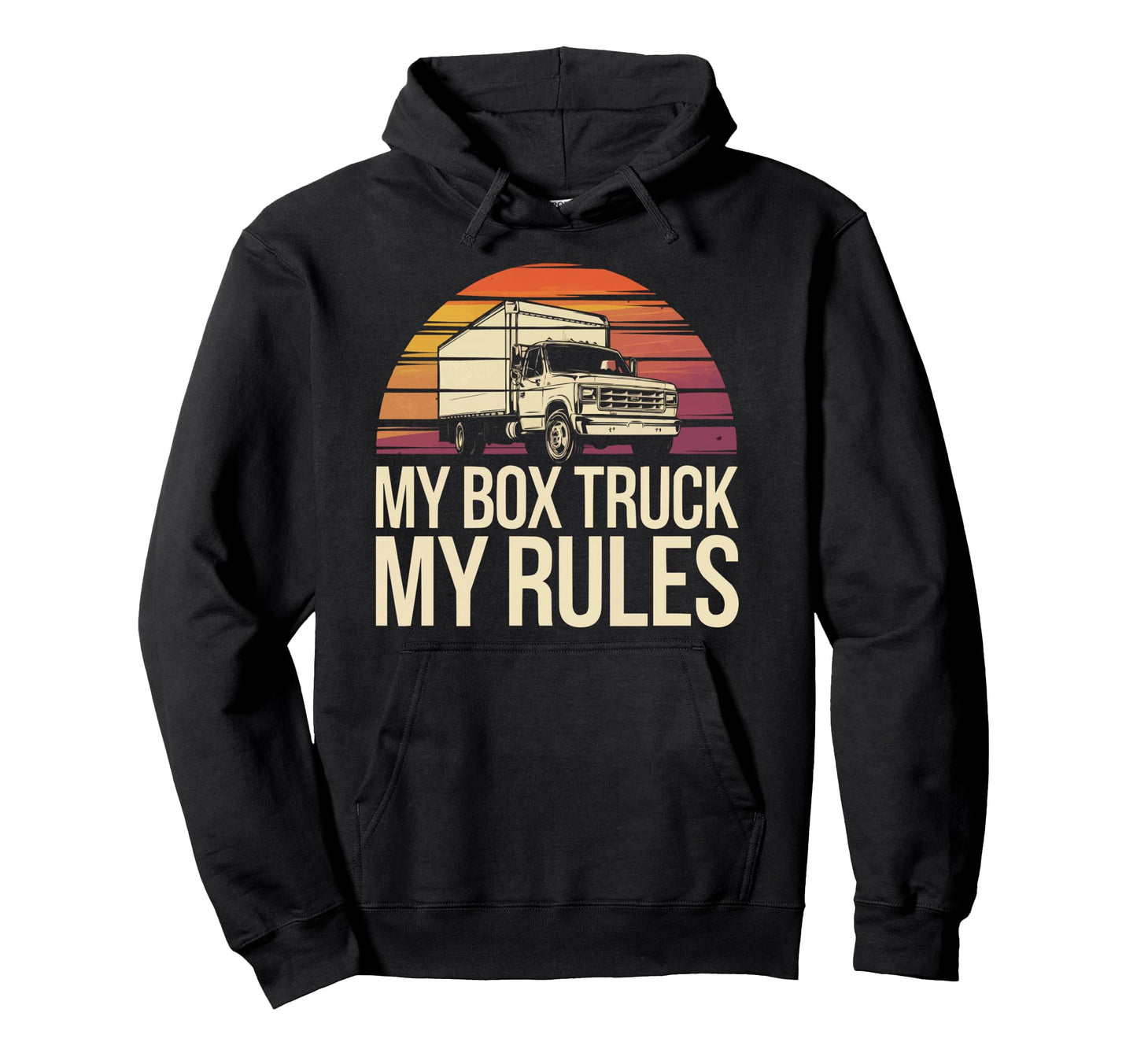 Box Truck Driving Truck Driver Proud Hoodie - Unique Graphic Men Women - T-Shirt, Sweatshirt, Hoodie