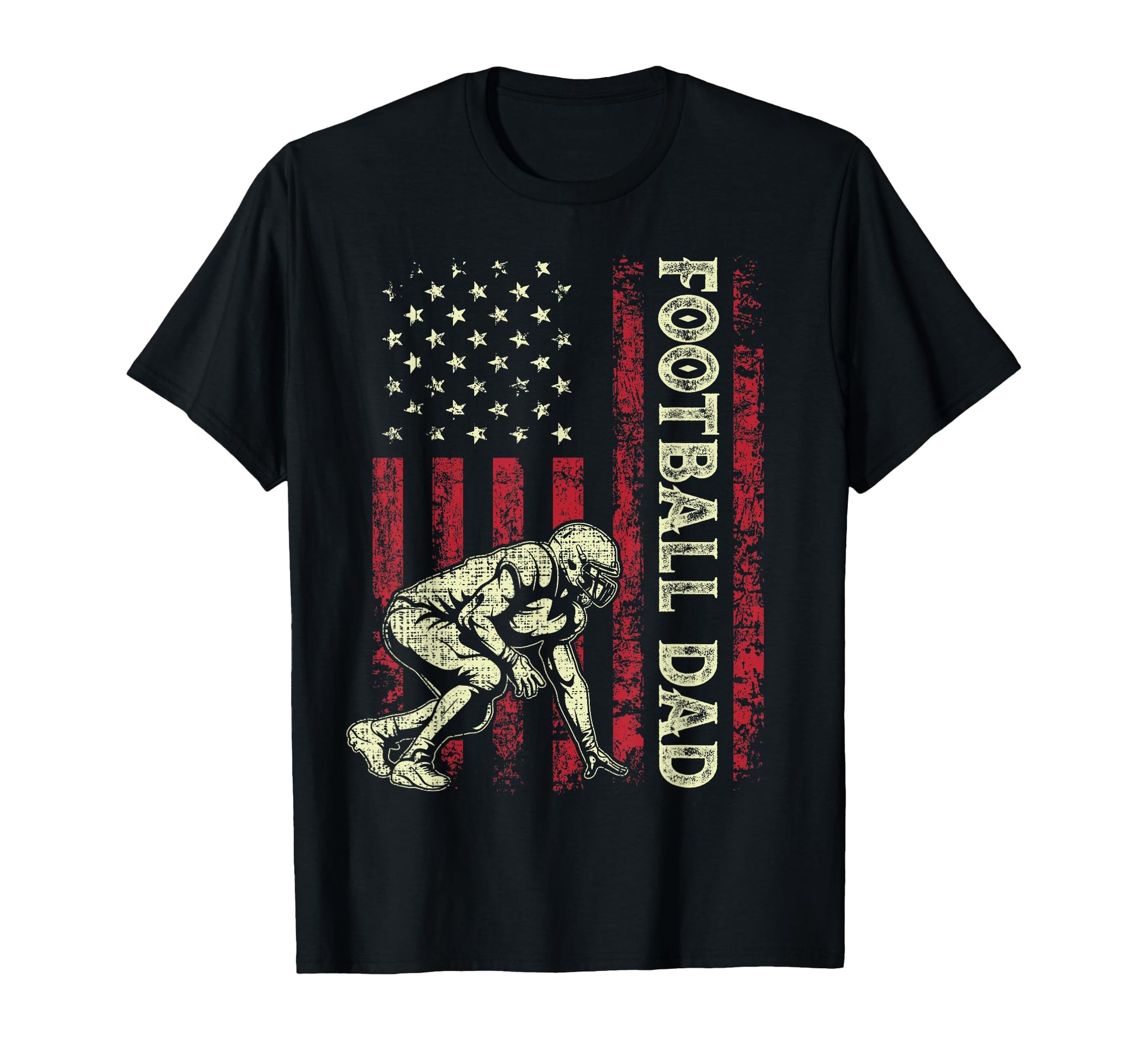 Football Dad American Us Flag T-Shirt - Streetwear Style for Adults - T-Shirt, Sweatshirt, Hoodie