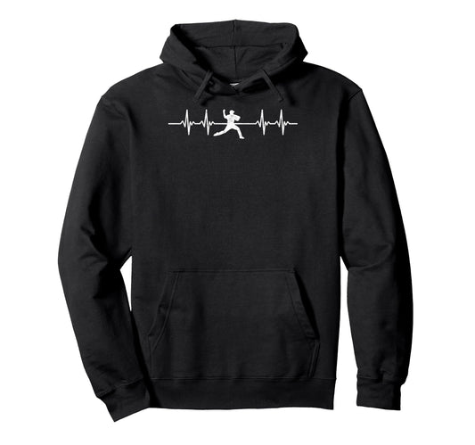 Baseball Player Heartbeat Coach Dad Sport Hoodie - Unique Graphic Unisex - T-Shirt, Sweatshirt, Hoodie