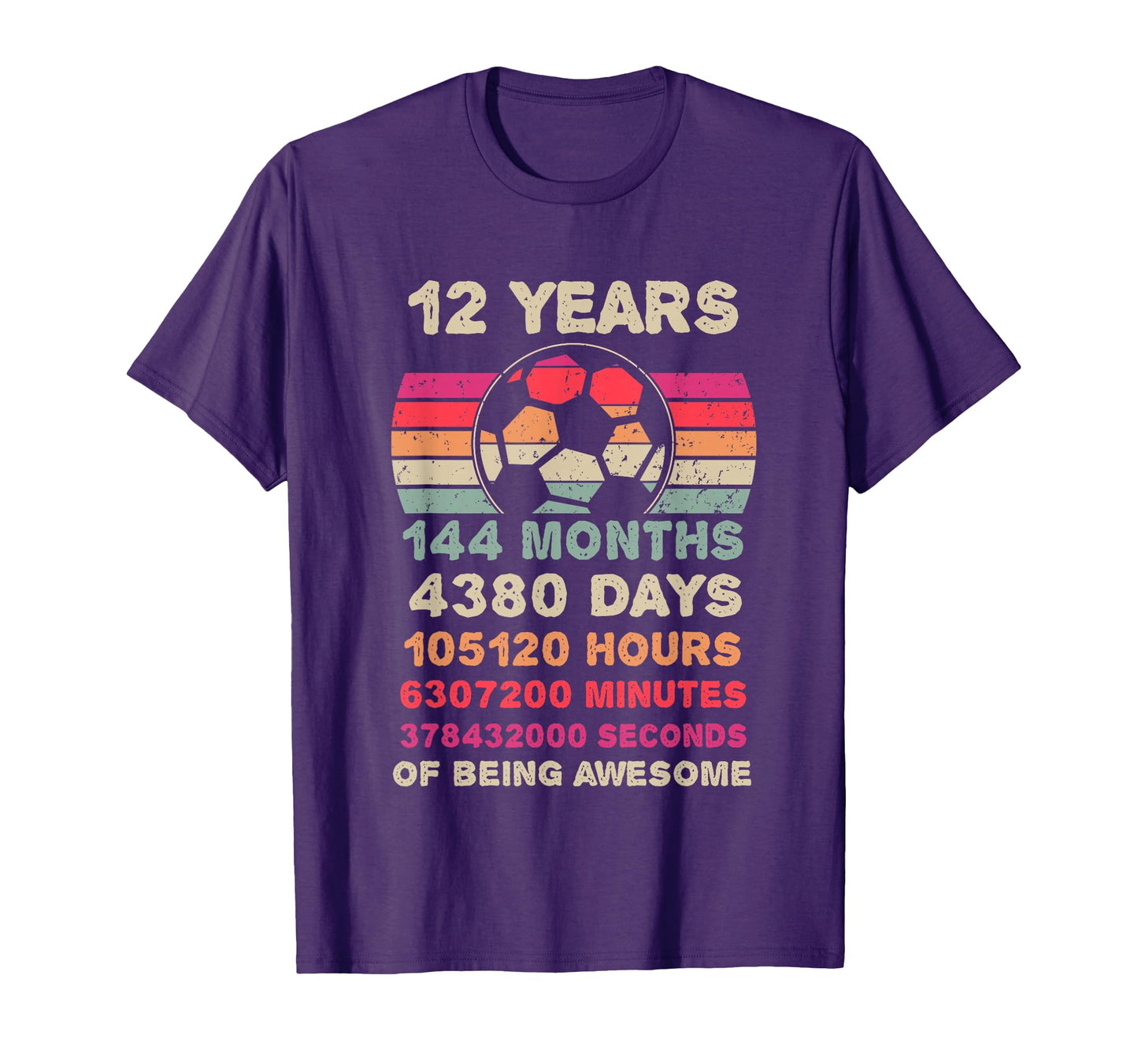 12 Year Old Soccer Birthday Twelfth 12Th T-Shirt - Custom Art Print Unisex - T-Shirt, Sweatshirt, Hoodie