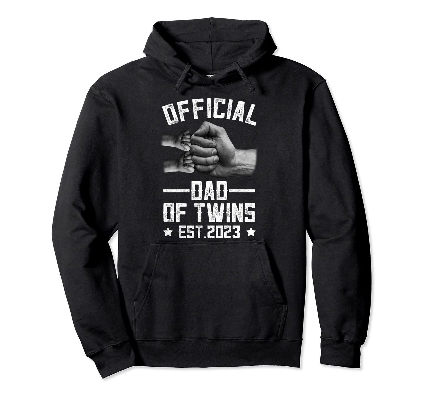 Dad Twins Twin Dad To Be Est 2023 Hoodie - Graphic Print for Adults - T-Shirt, Sweatshirt, Hoodie