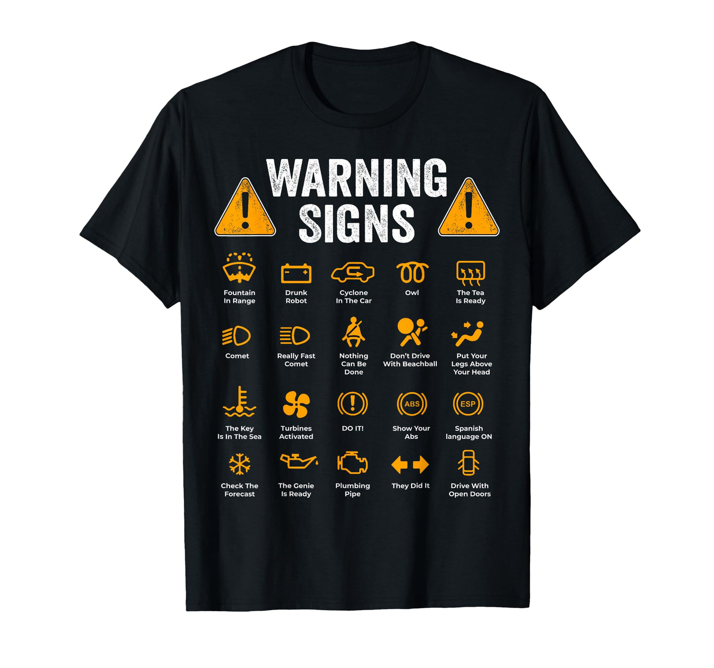 Funny Driving Warning Signs 101 Auto T-Shirt - Custom Art Print Men Women - T-Shirt, Sweatshirt, Hoodie