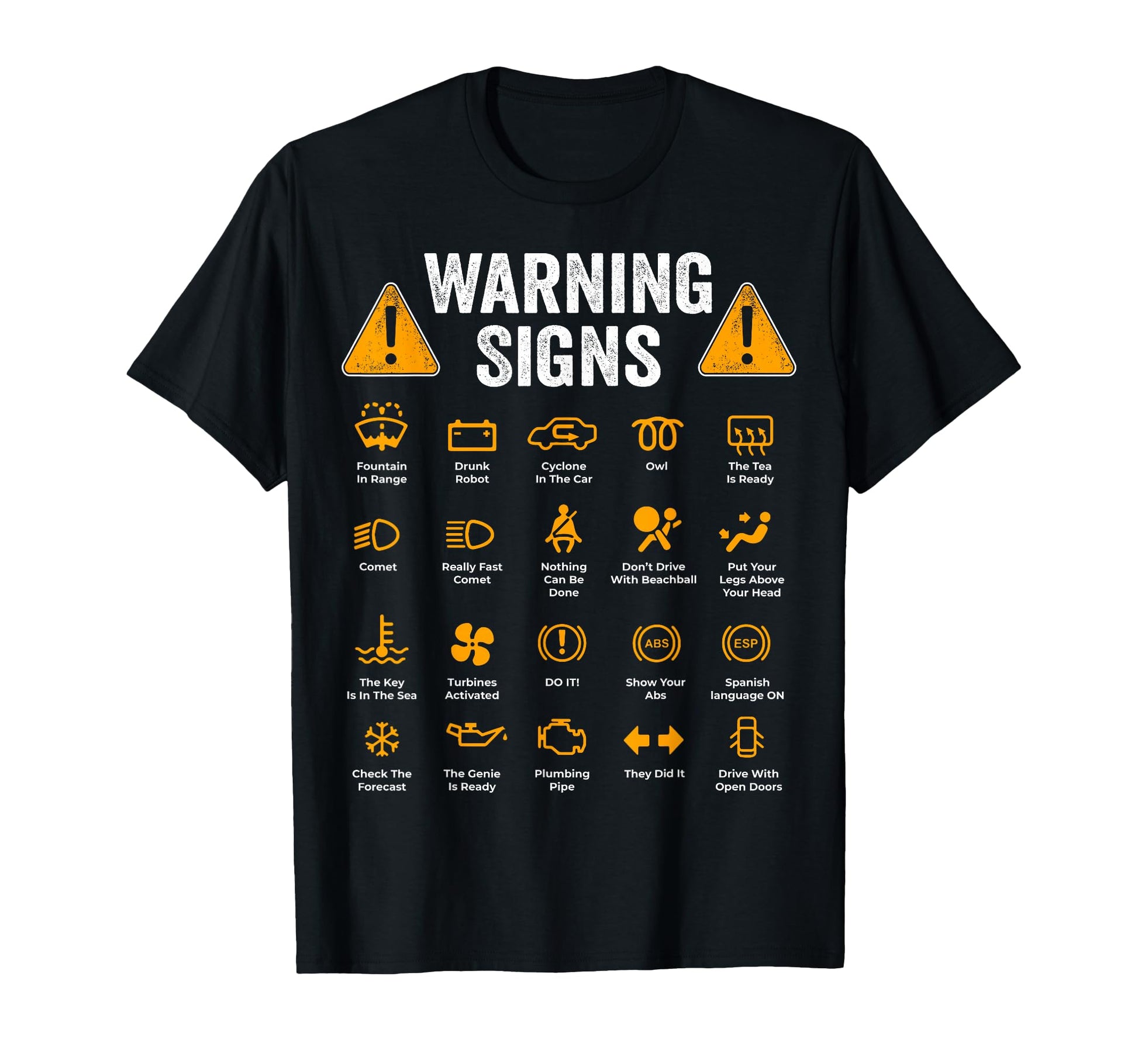 Funny Driving Warning Signs 101 Auto T-Shirt - Custom Art Print Men Women - T-Shirt, Sweatshirt, Hoodie