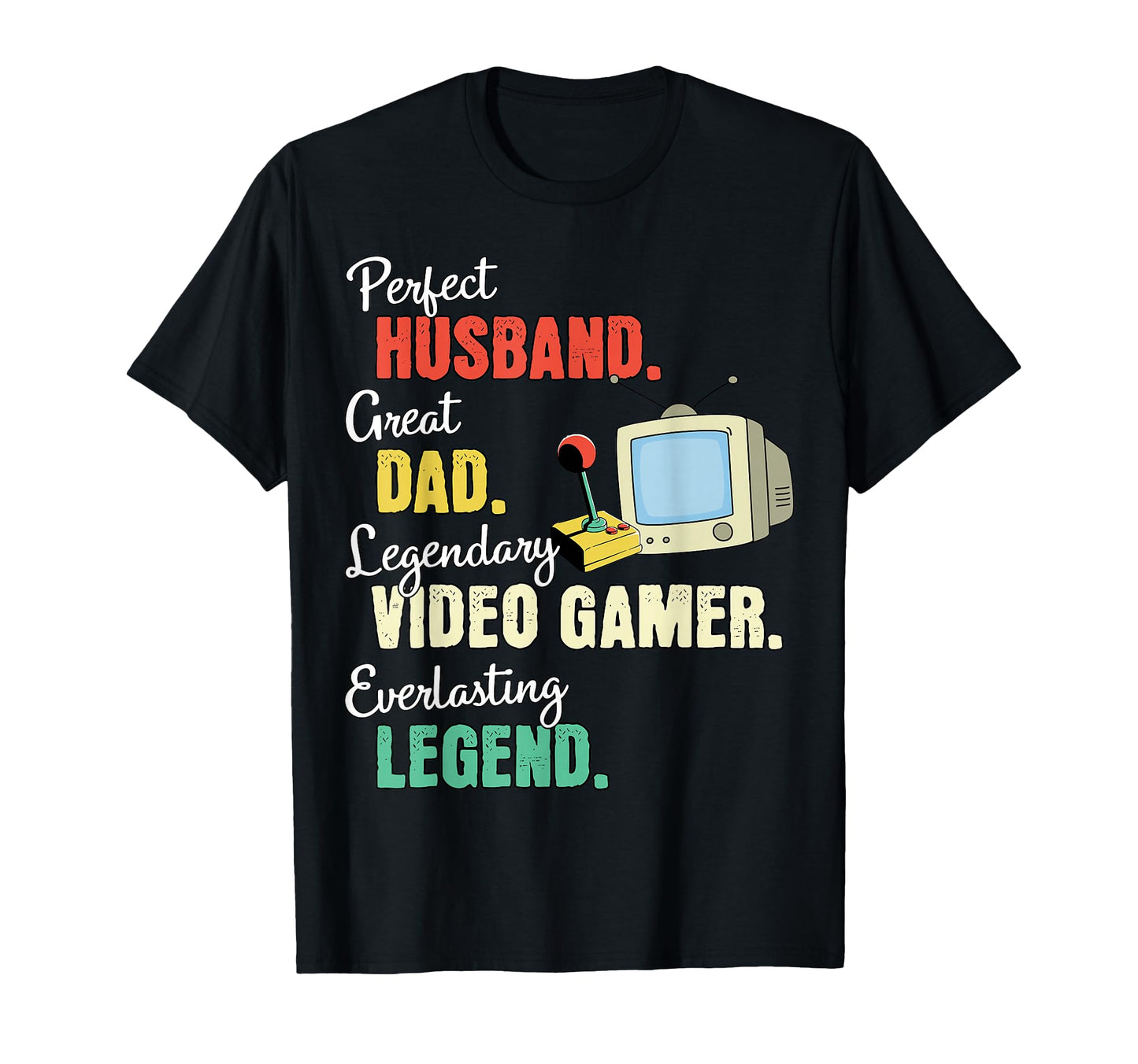 Dad Husband Video Gamer T-Shirt - Minimalist Print Men Women - T-Shirt, Sweatshirt, Hoodie