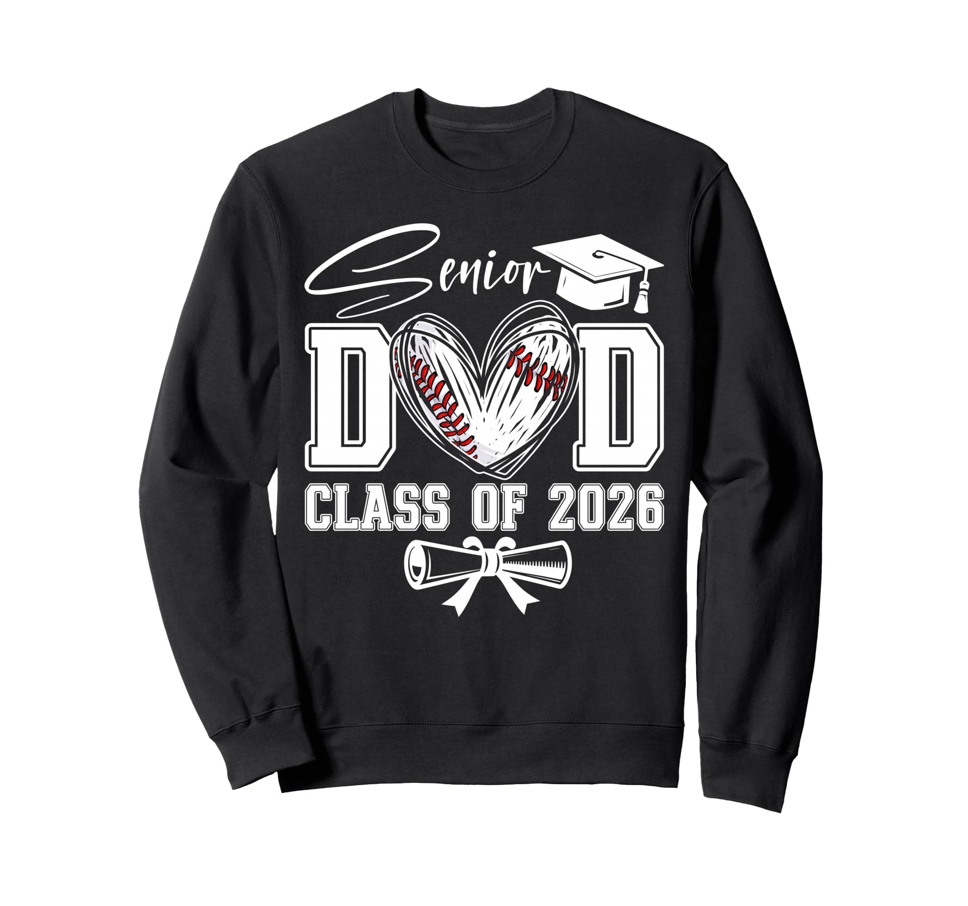 Senior Dad Class 2026 Graduate Sweatshirt - Minimalist Print Men Women - T-Shirt, Sweatshirt, Hoodie