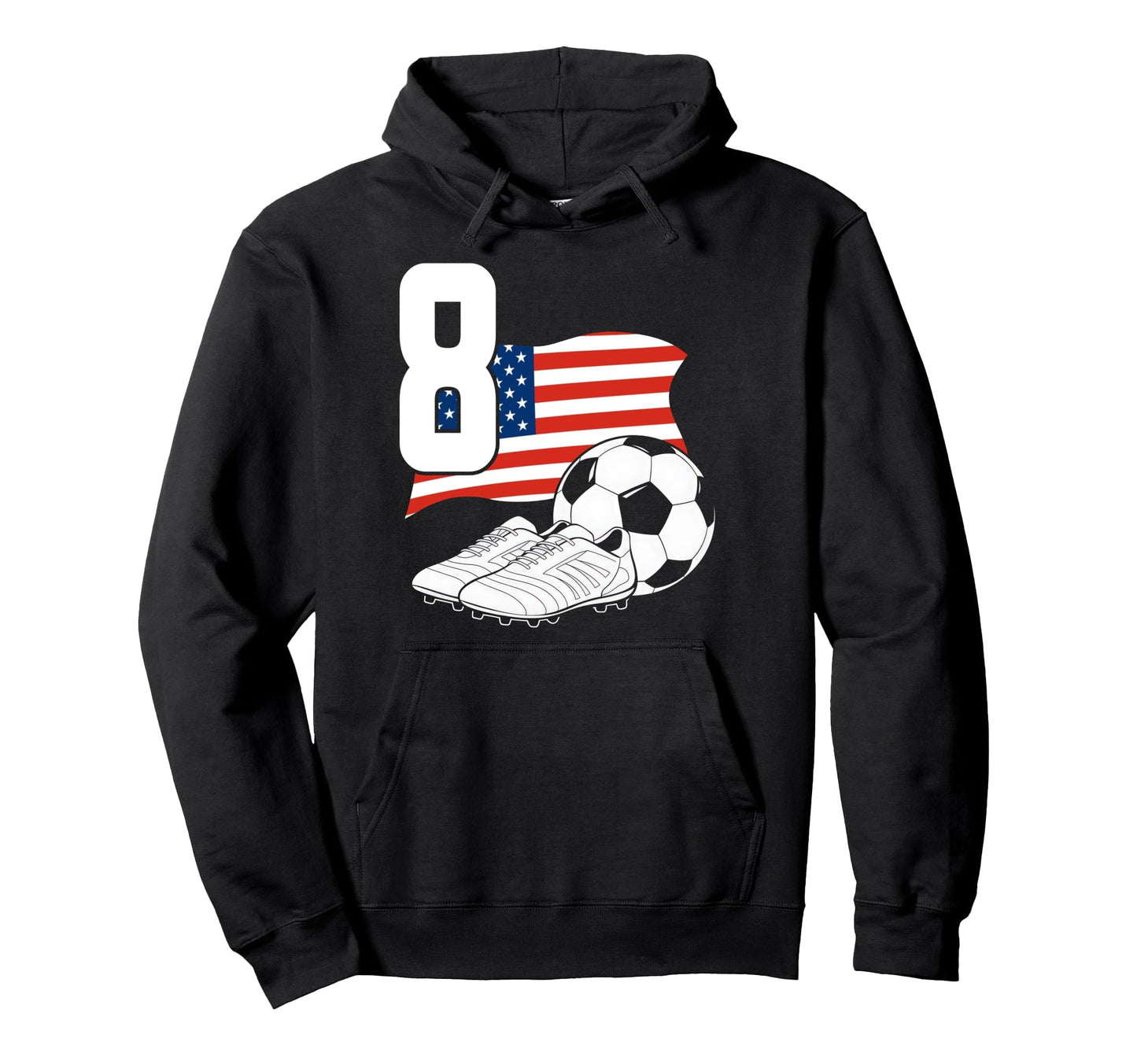 8 Soccer Birthday Gift Soccer Fan Hoodie - Casual Everyday Wear Unisex - T-Shirt, Sweatshirt, Hoodie