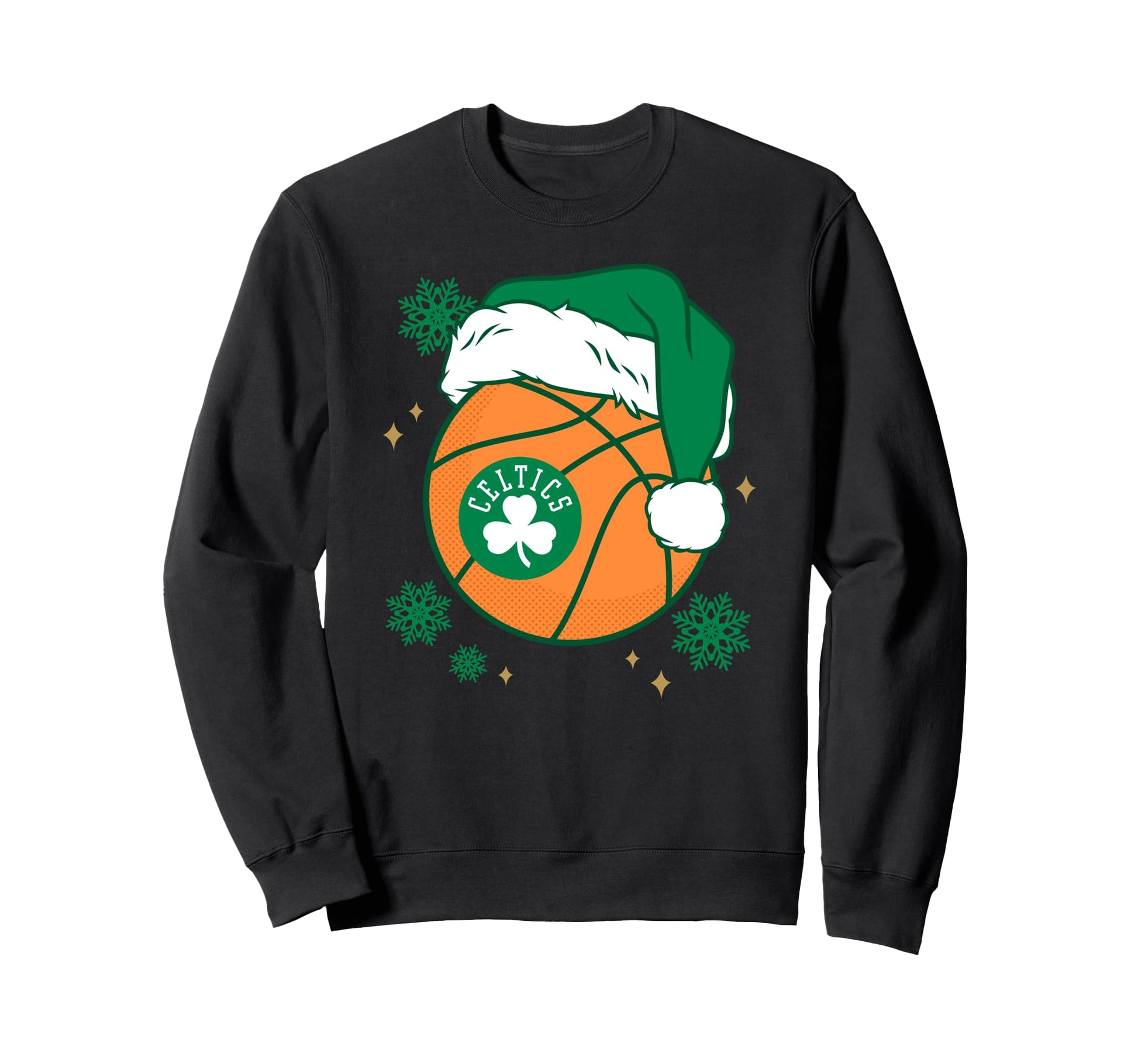 Nba Boston Celtics Santa Hat Ball Sweatshirt - Fun Novelty Design Unisex - T-Shirt, Sweatshirt, Hoodie