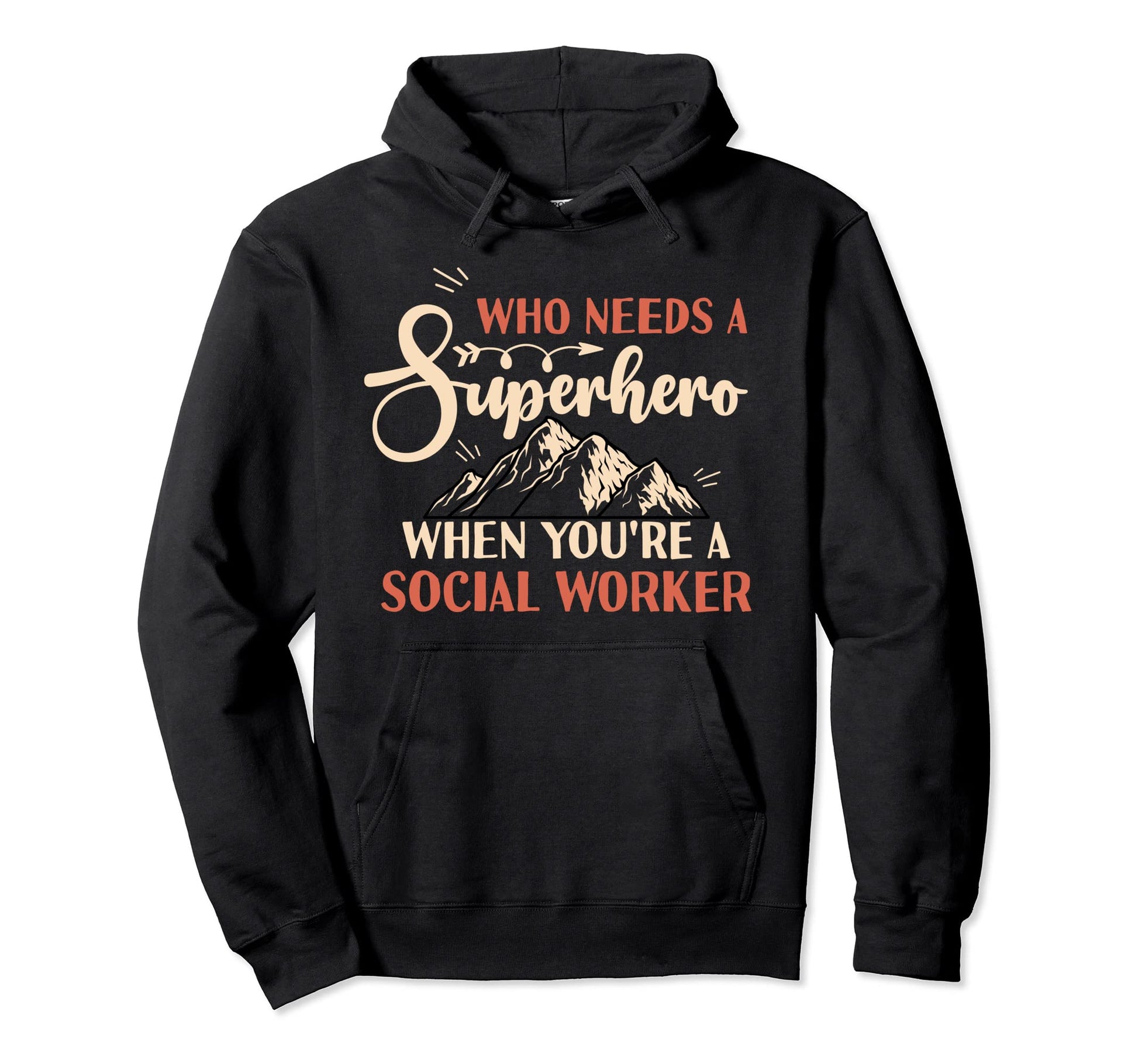 Funny Social Worker Superhero Dad Hoodie - Aesthetic Graphic Unisex - T-Shirt, Sweatshirt, Hoodie