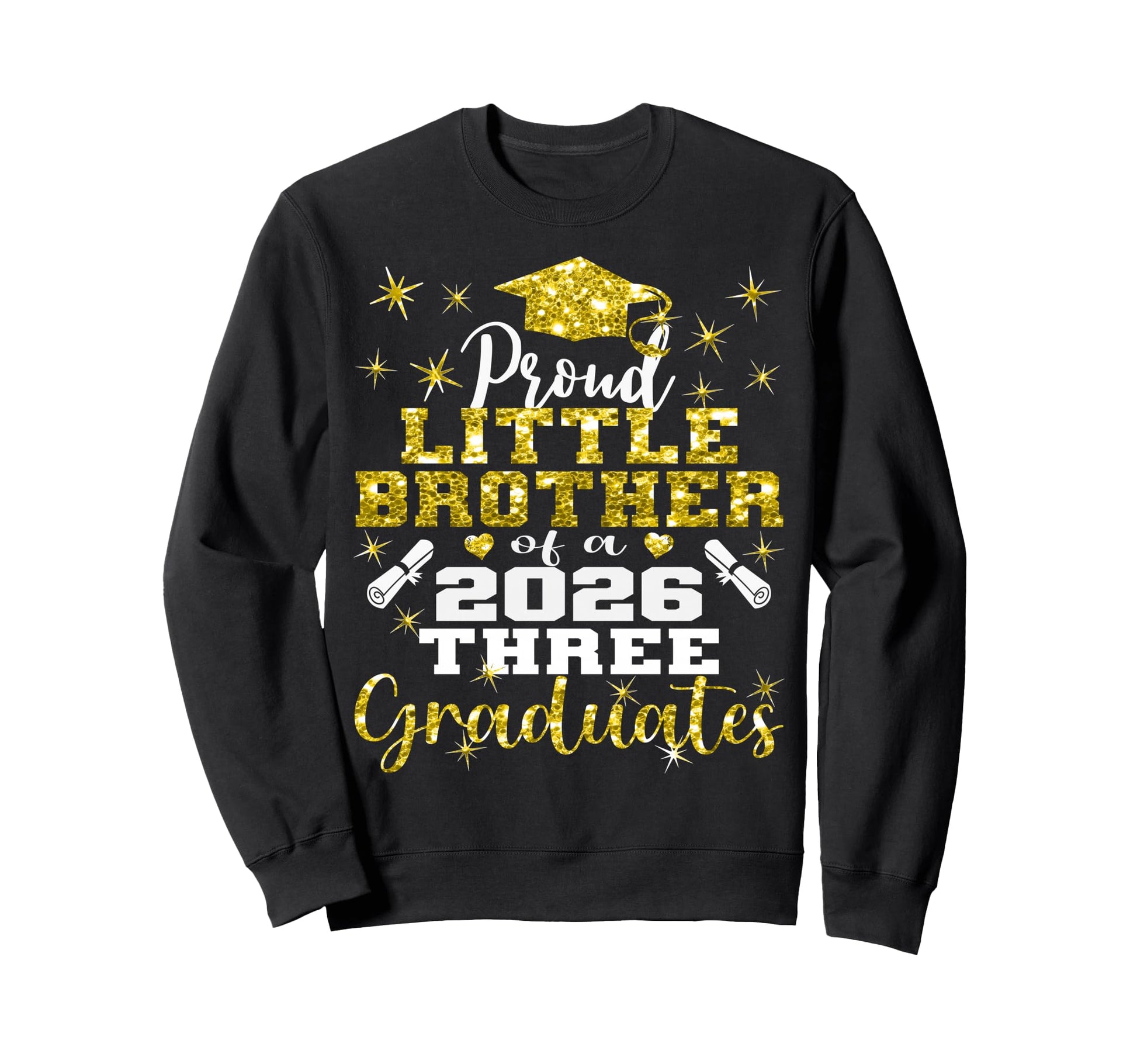 Proud Little Brother Three 2026 Sweatshirt - Custom Art Print for Adults - T-Shirt, Sweatshirt, Hoodie