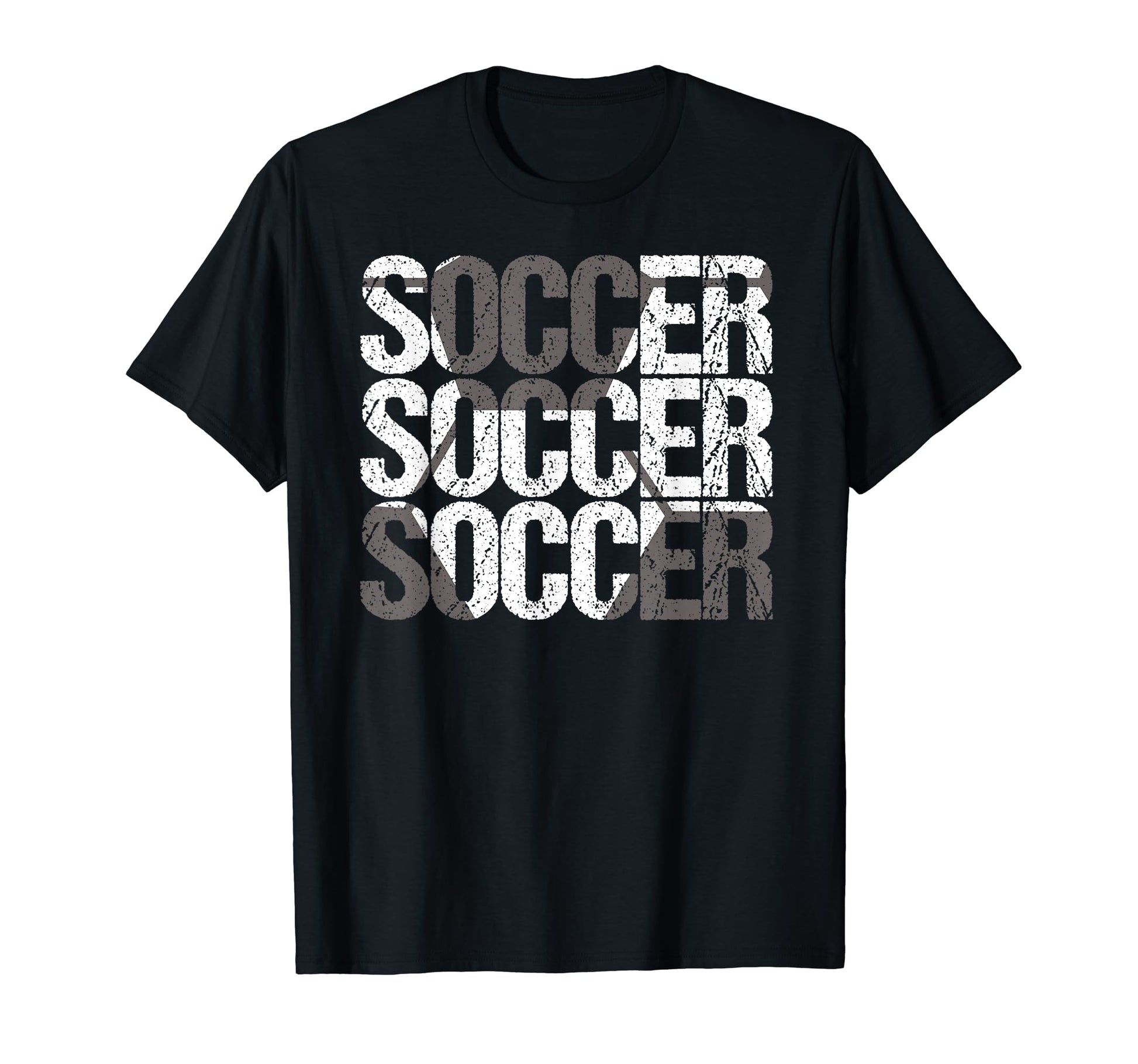Soccer Distressed Ball Team Soccer T-Shirt - Minimalist Print for Adults - T-Shirt, Sweatshirt, Hoodie