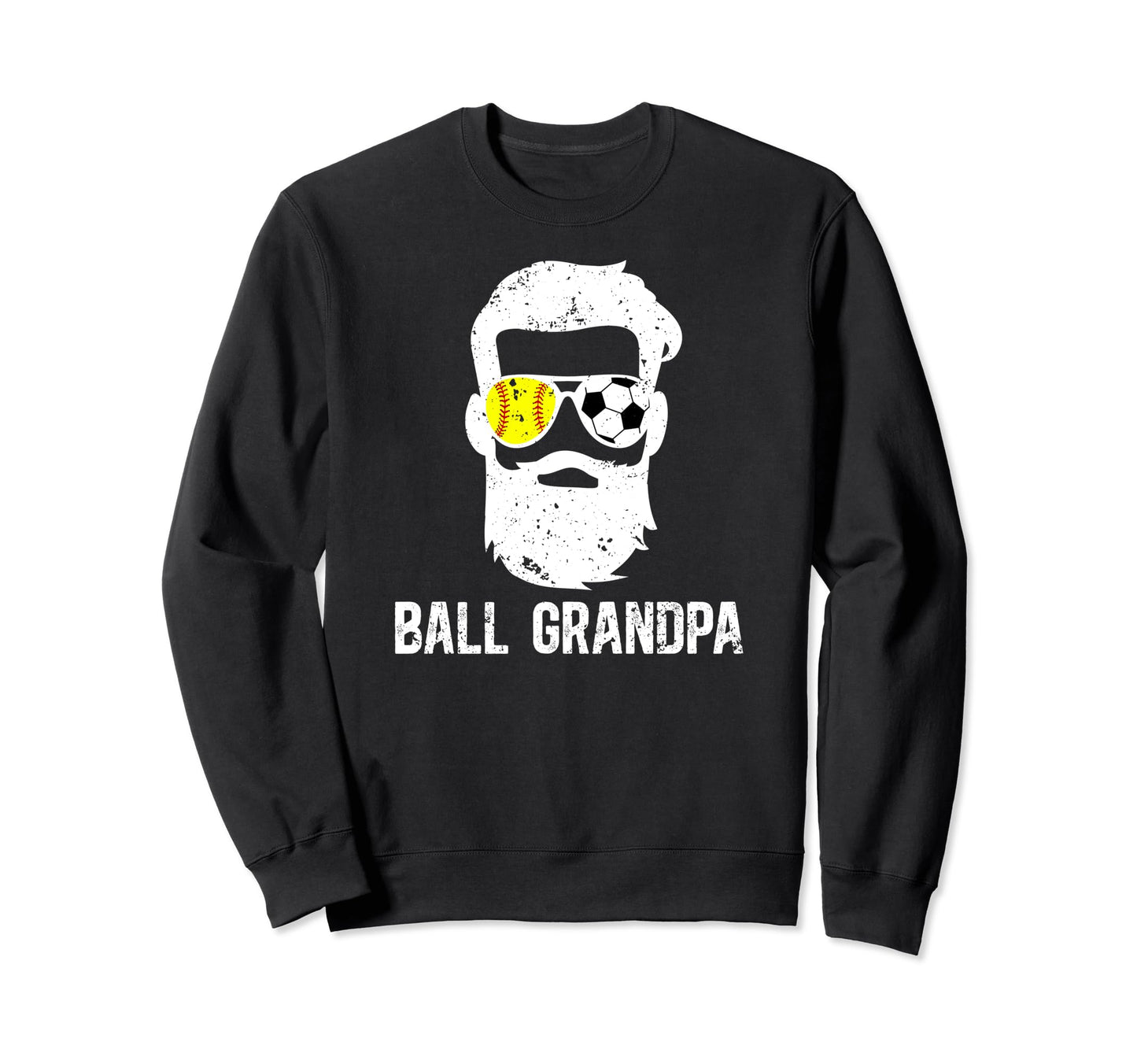 Ball Grandpa Proud Soccer Softball Sweatshirt - Unique Graphic for Adults - T-Shirt, Sweatshirt, Hoodie