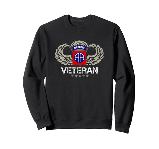 82Nd Airborne Paratrooper Veteran Sweatshirt - Streetwear Style Unisex - T-Shirt, Sweatshirt, Hoodie