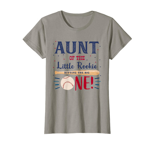 Aunt First Birthday Little Rookie T-Shirt - Fun Novelty Design Men Women - T-Shirt, Sweatshirt, Hoodie