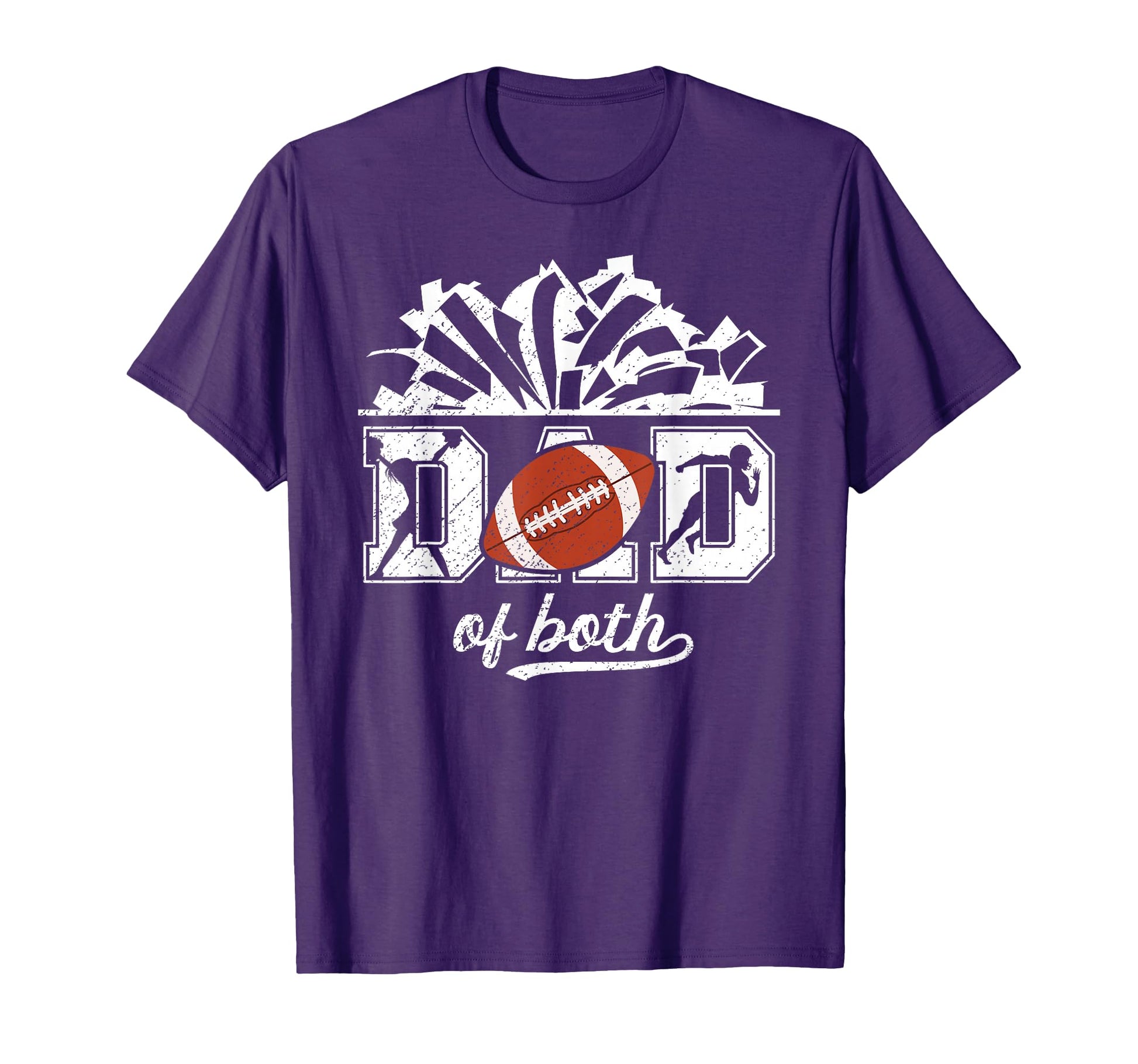 Dad Both Proud Cheer And Football Dad T-Shirt - Trendy Graphic for Adults - T-Shirt, Sweatshirt, Hoodie