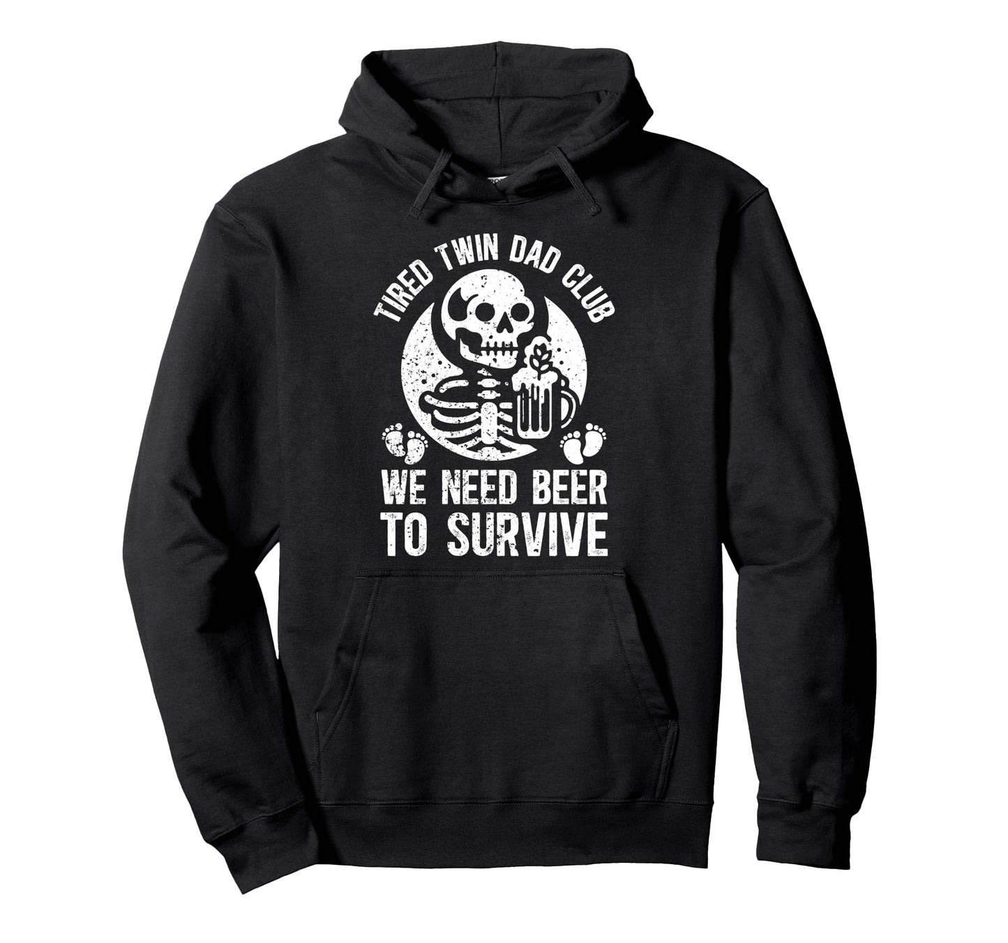 Tired Twin Dad Cub Dad Twins Twin Hoodie - Custom Art Print Men Women - T-Shirt, Sweatshirt, Hoodie