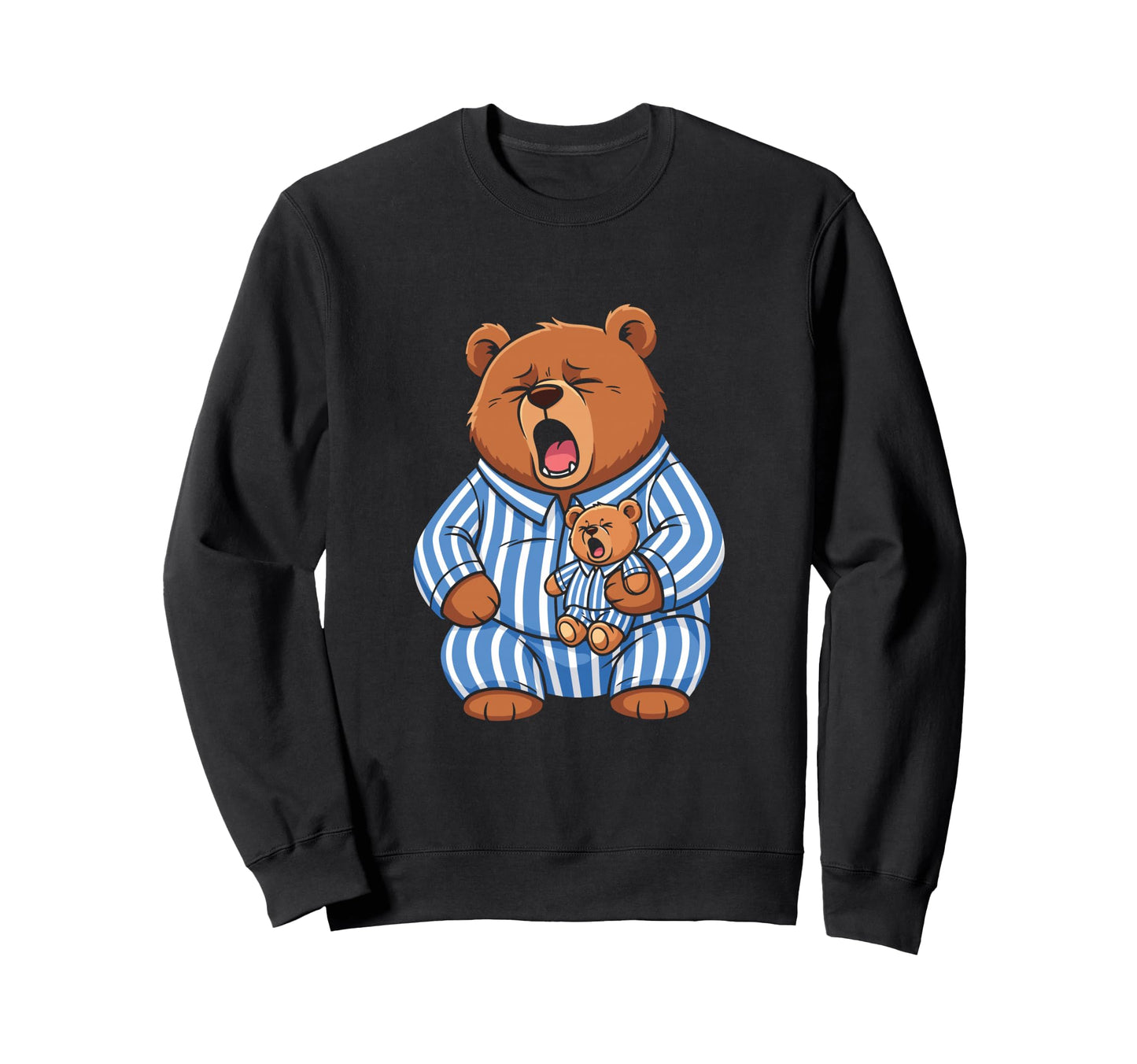 Tired Papa Bear Pajamas Sleep Sweatshirt - Casual Everyday Wear for Adults - T-Shirt, Sweatshirt, Hoodie