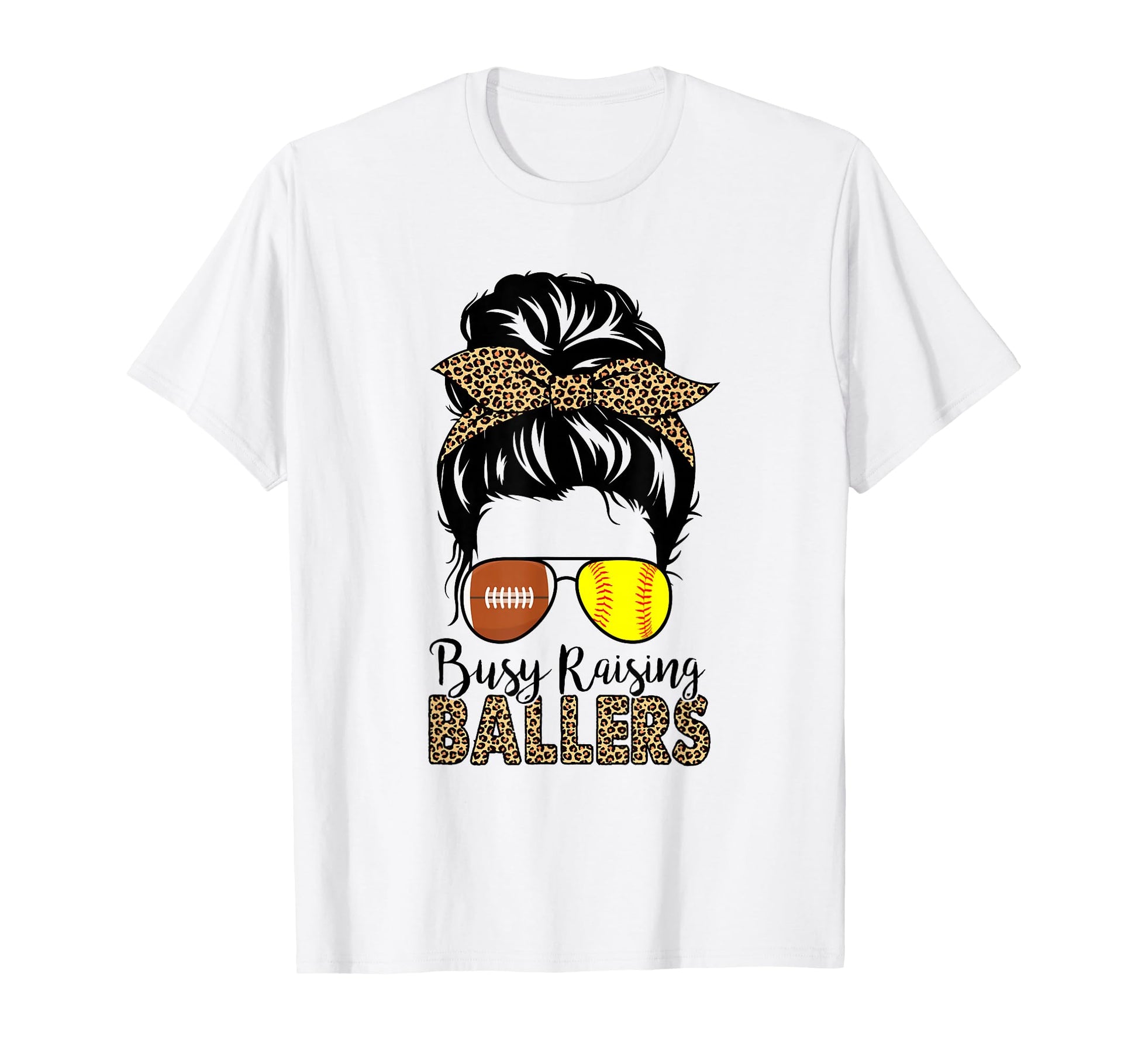 Busy Raising Ballers Softball And T-Shirt - Novelty Apparel for Adults - T-Shirt, Sweatshirt, Hoodie