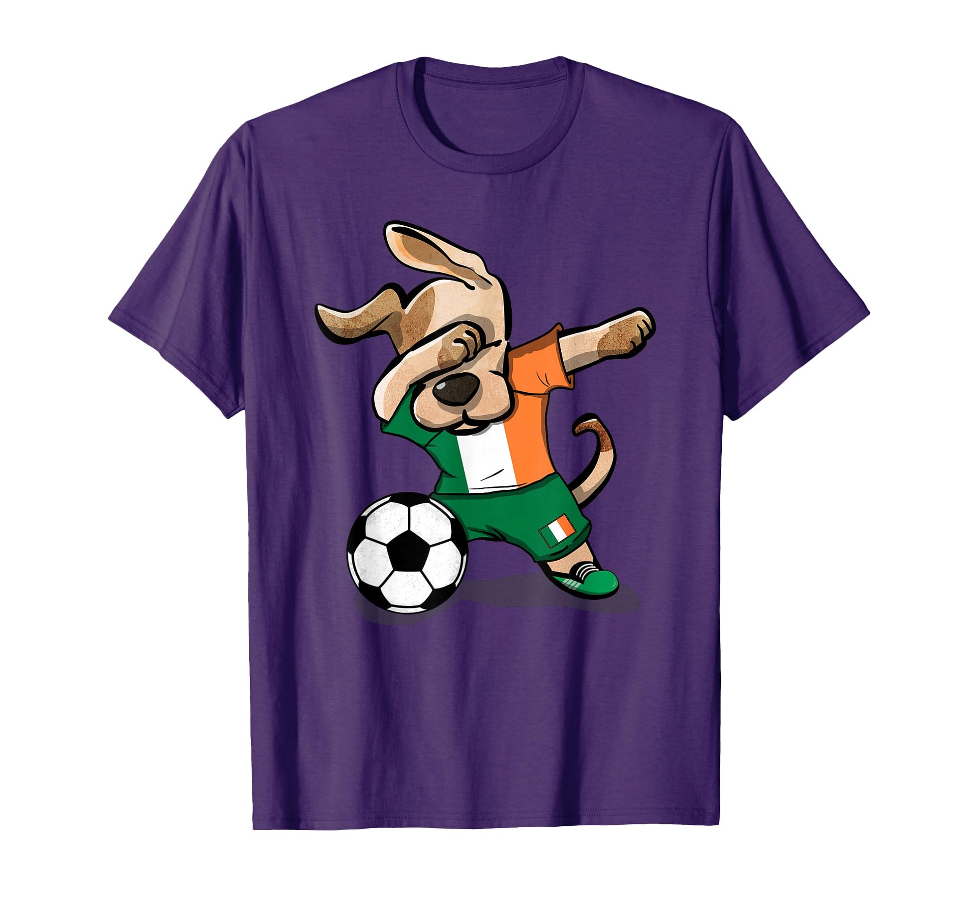 Funny Dabbing Dog Ireland Soccer T-Shirt - Aesthetic Graphic Men Women - T-Shirt, Sweatshirt, Hoodie