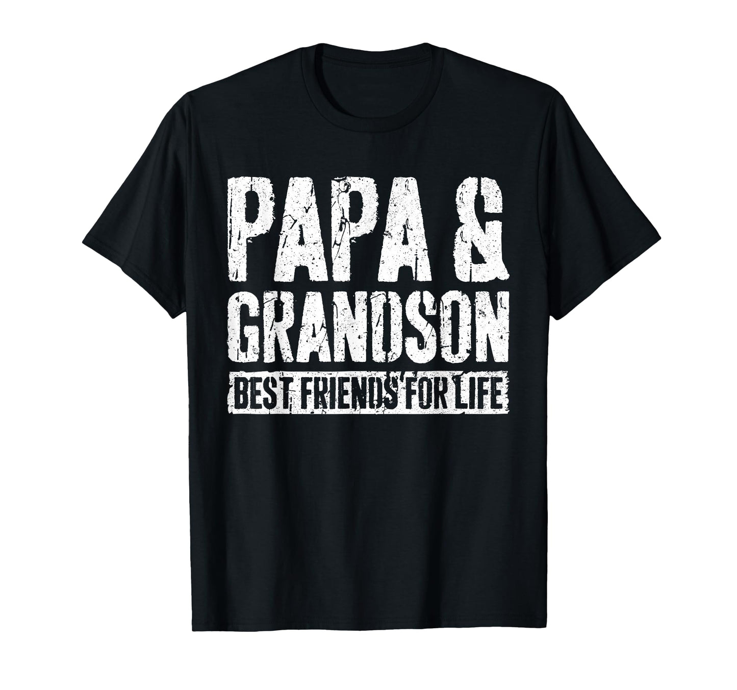 Papa And Grandson Best Friends Life T-Shirt - Custom Art Print Unisex - T-Shirt, Sweatshirt, Hoodie