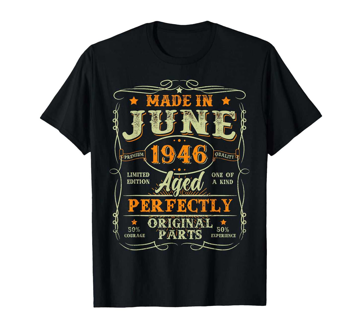 80 Years Old Made June 1946 80Th T-Shirt - Custom Art Print Unisex - T-Shirt, Sweatshirt, Hoodie