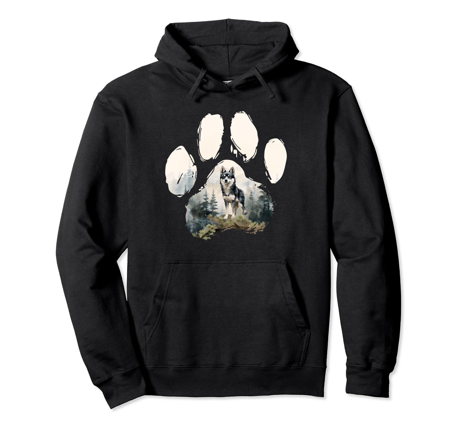 Alaskan Klee Kai Mountain Paw Dog Mom Dad Hoodie - Trendy Graphic Unisex - T-Shirt, Sweatshirt, Hoodie