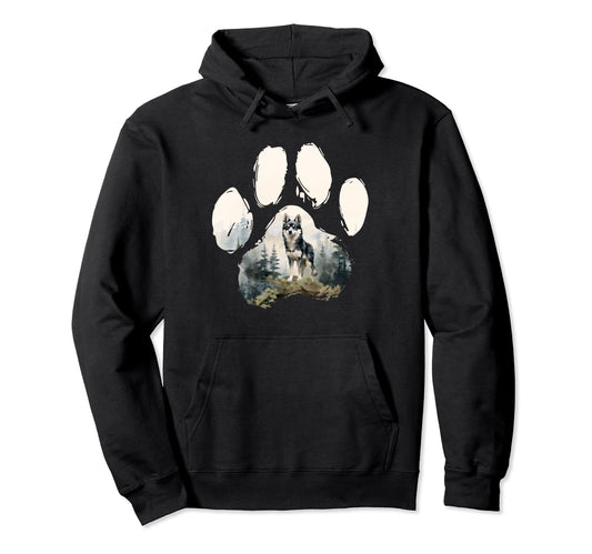 Alaskan Klee Kai Mountain Paw Dog Mom Dad Hoodie - Trendy Graphic Unisex - T-Shirt, Sweatshirt, Hoodie