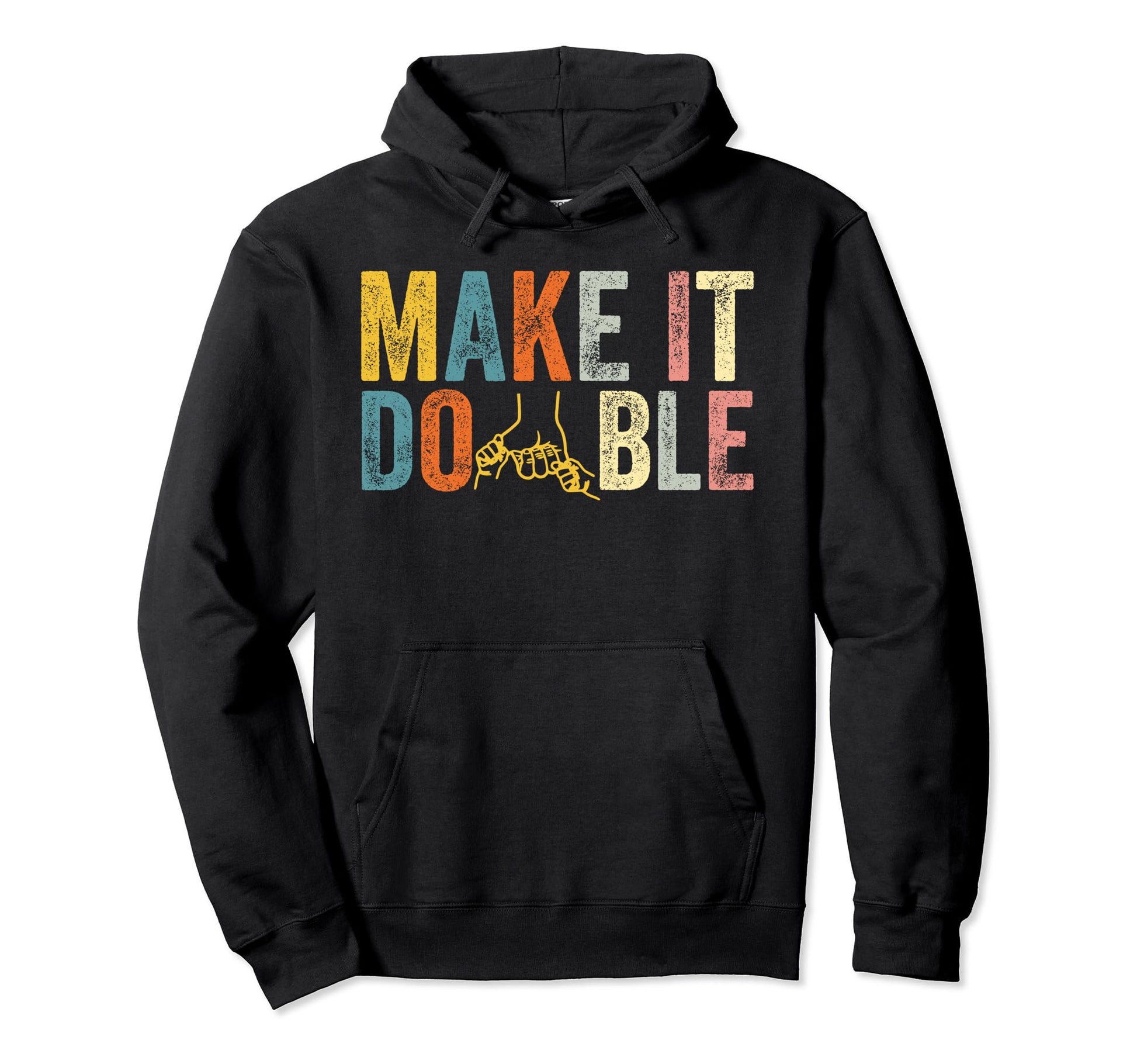 Make It Double Twin Dad New Dad Hoodie - Minimalist Print Men Women - T-Shirt, Sweatshirt, Hoodie