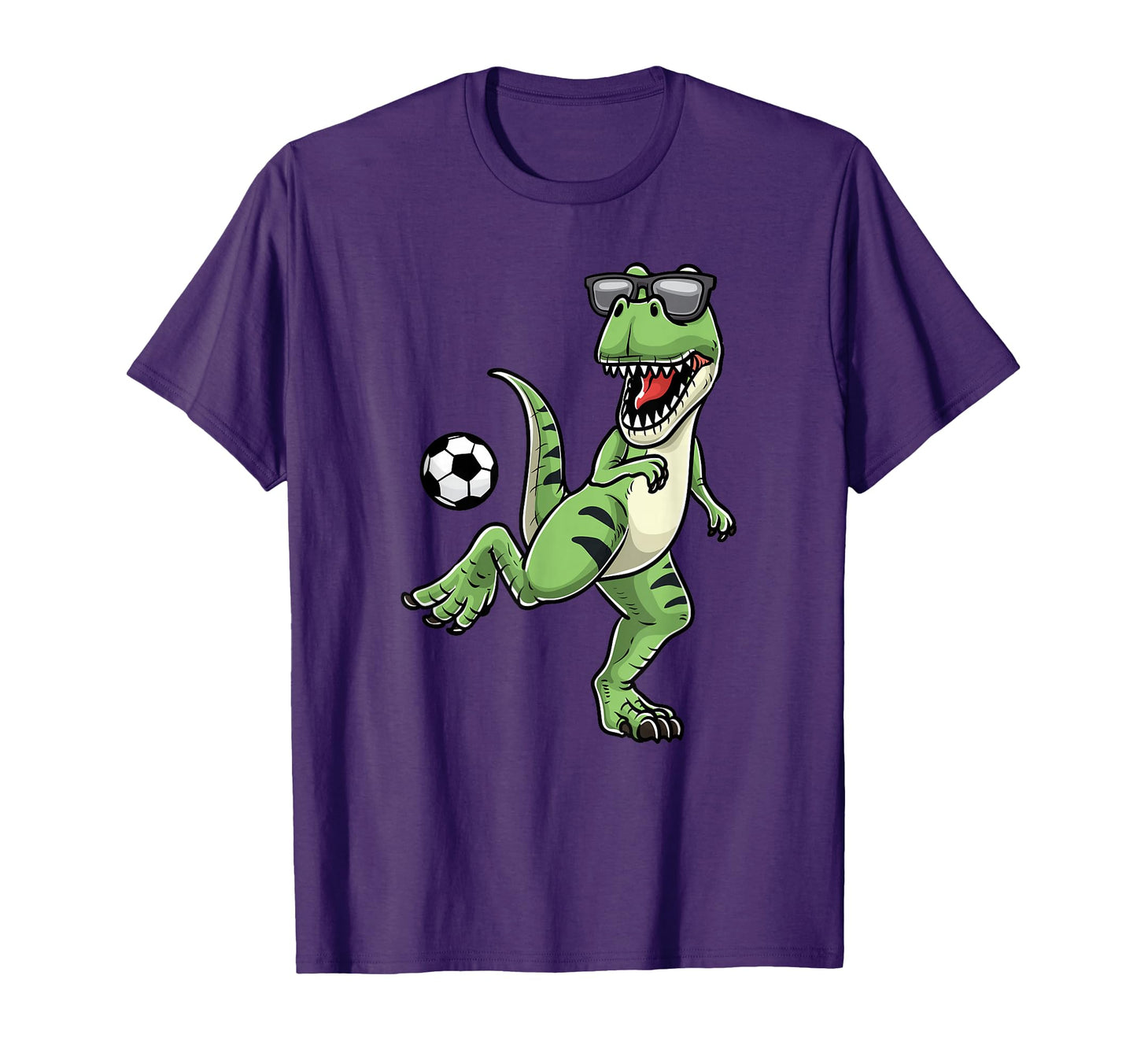 T Rex Playing Soccer Dinosaur Soccer T-Shirt - Minimalist Print Unisex - T-Shirt, Sweatshirt, Hoodie