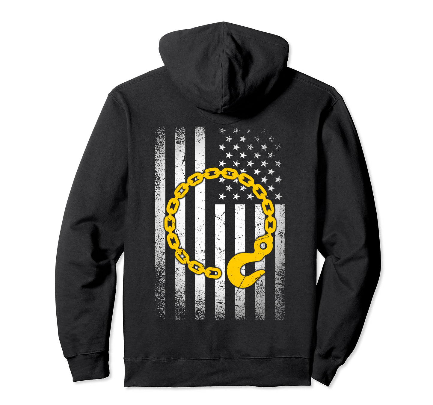 Tow Truck Driver Hook Usa American Hoodie - Minimalist Print Men Women - T-Shirt, Sweatshirt, Hoodie