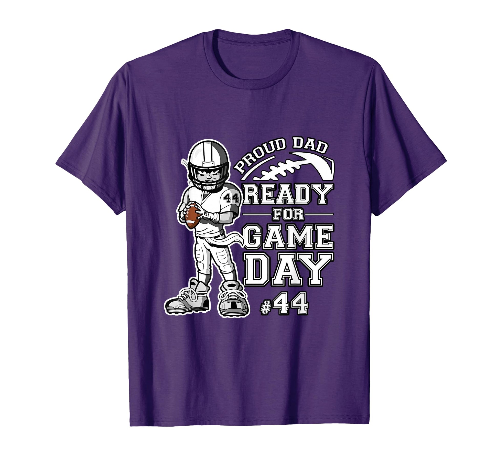Custom Proud Football Dad Number 44 T-Shirt - Unique Graphic Unisex - T-Shirt, Sweatshirt, Hoodie