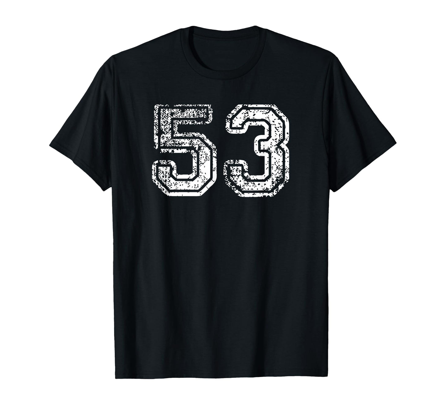 Number 53 Baseball Football Soccer T-Shirt - Fun Novelty Design for Adults - T-Shirt, Sweatshirt, Hoodie