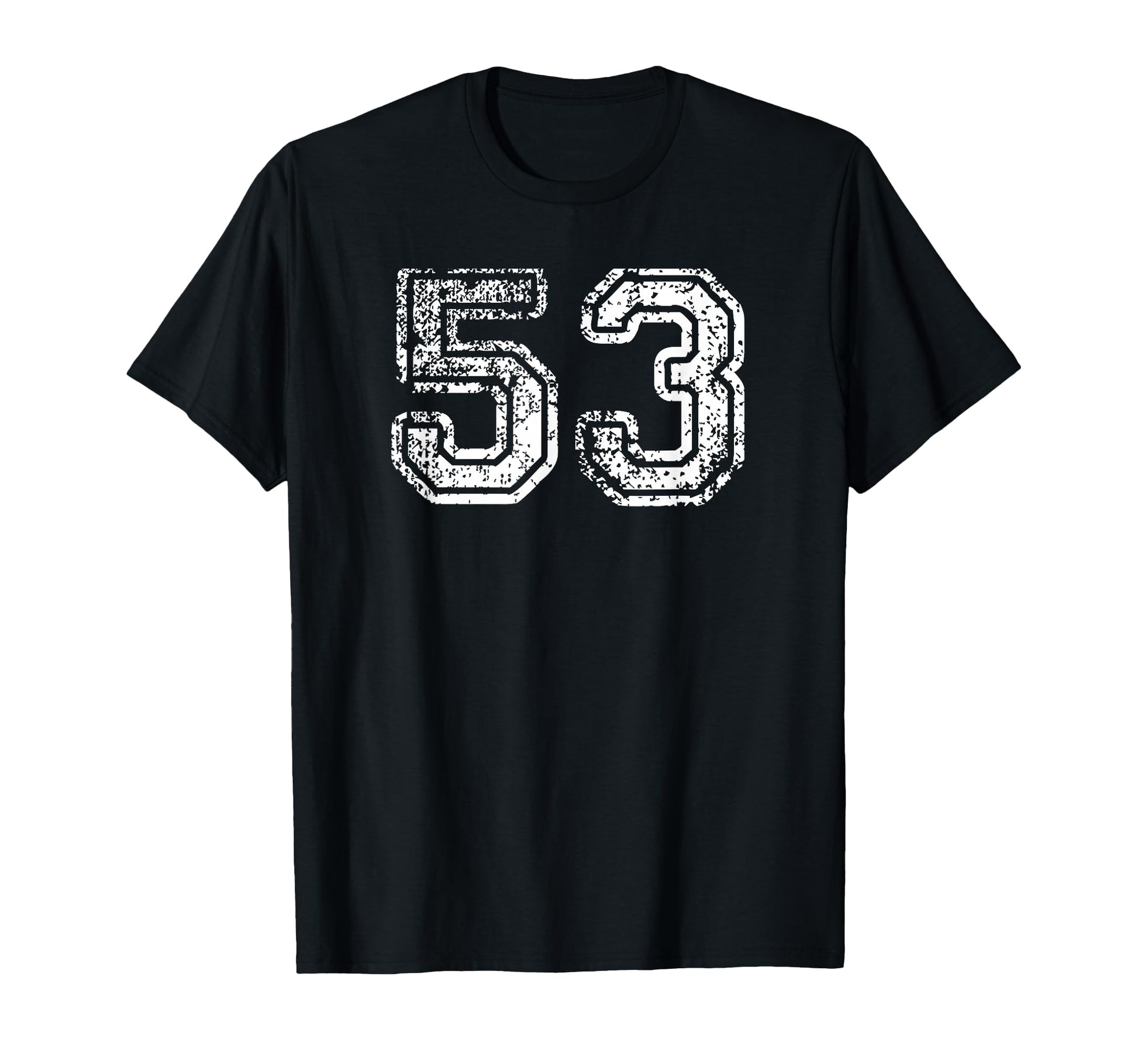 Number 53 Baseball Football Soccer T-Shirt - Fun Novelty Design for Adults - T-Shirt, Sweatshirt, Hoodie