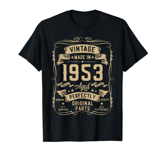 1953 73Yr 73Rd Birthday Gifts 73 T-Shirt - Custom Art Print Men Women - T-Shirt, Sweatshirt, Hoodie