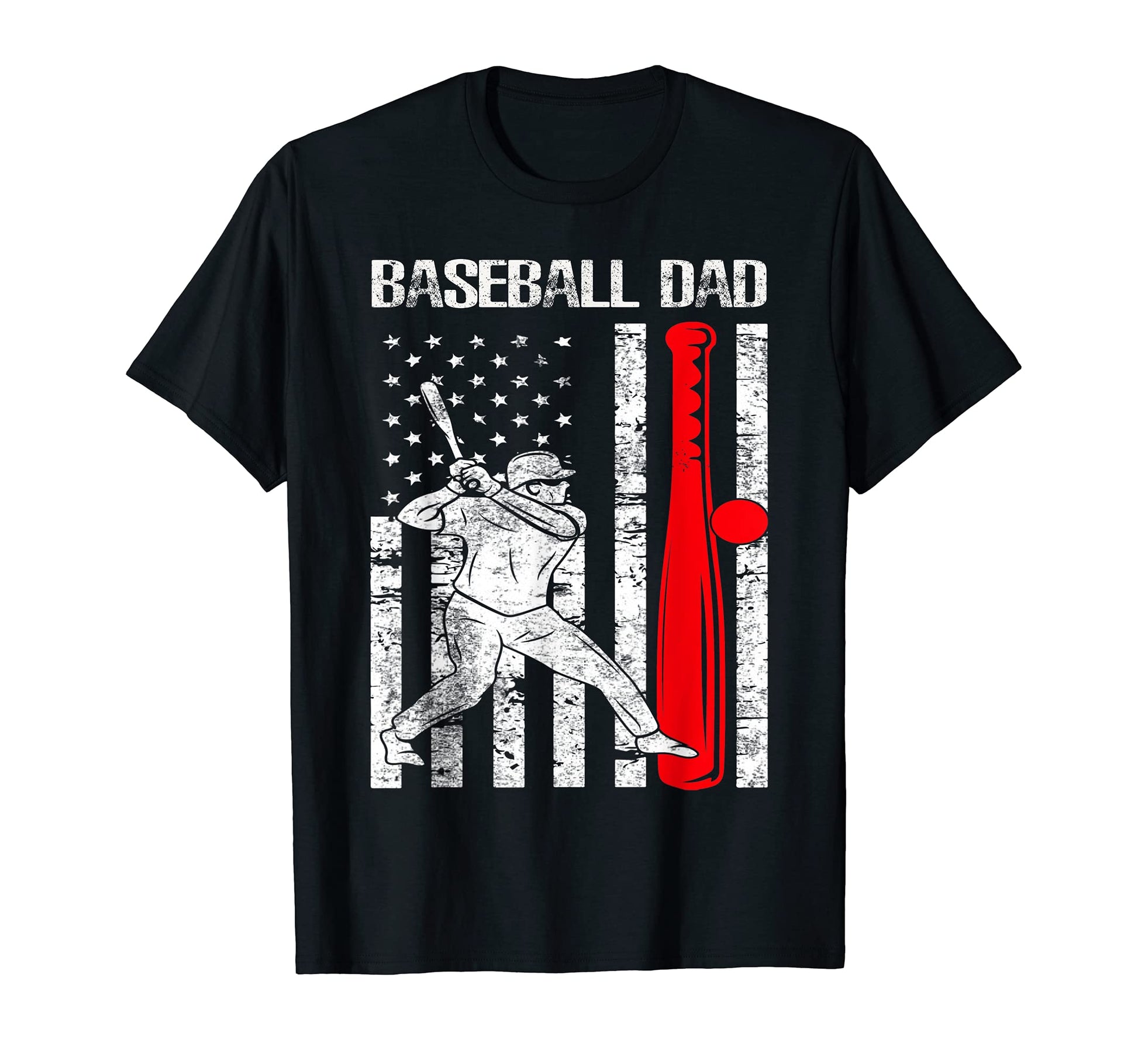 Usa Flag Baseball Dad Baseball Father T-Shirt - Graphic Print for Adults - T-Shirt, Sweatshirt, Hoodie